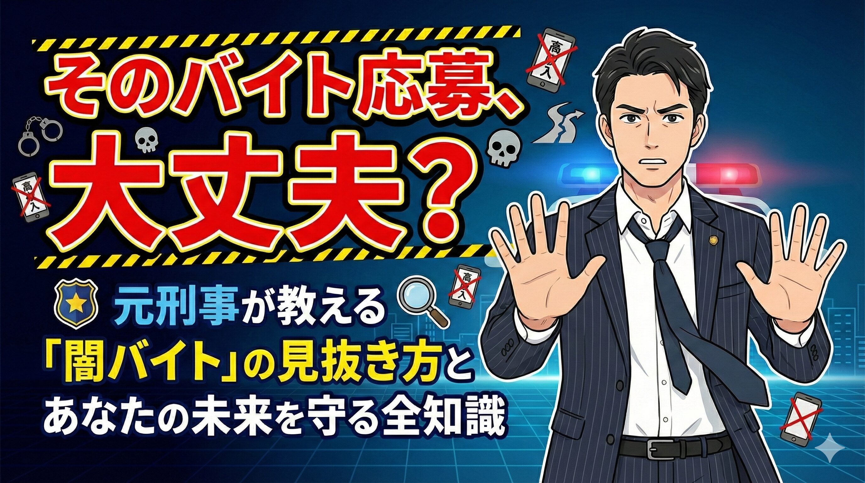 そのバイト応募、大丈夫？元刑事が教える「闇バイト」の見抜き方と、あなたの未来を守る全知識