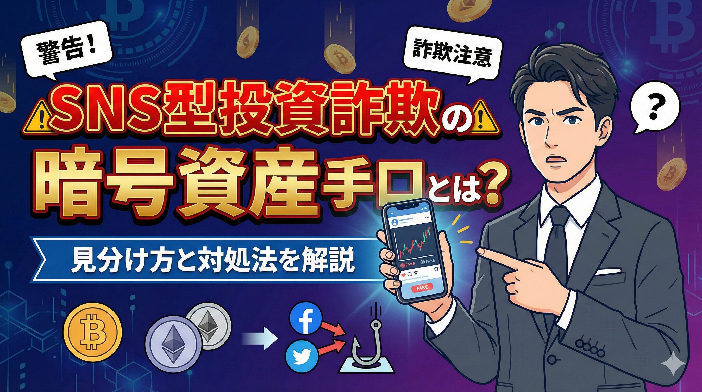 【2026年最新】SNS型投資詐欺の暗号資産手口とは？見分け方と対処法を解説
