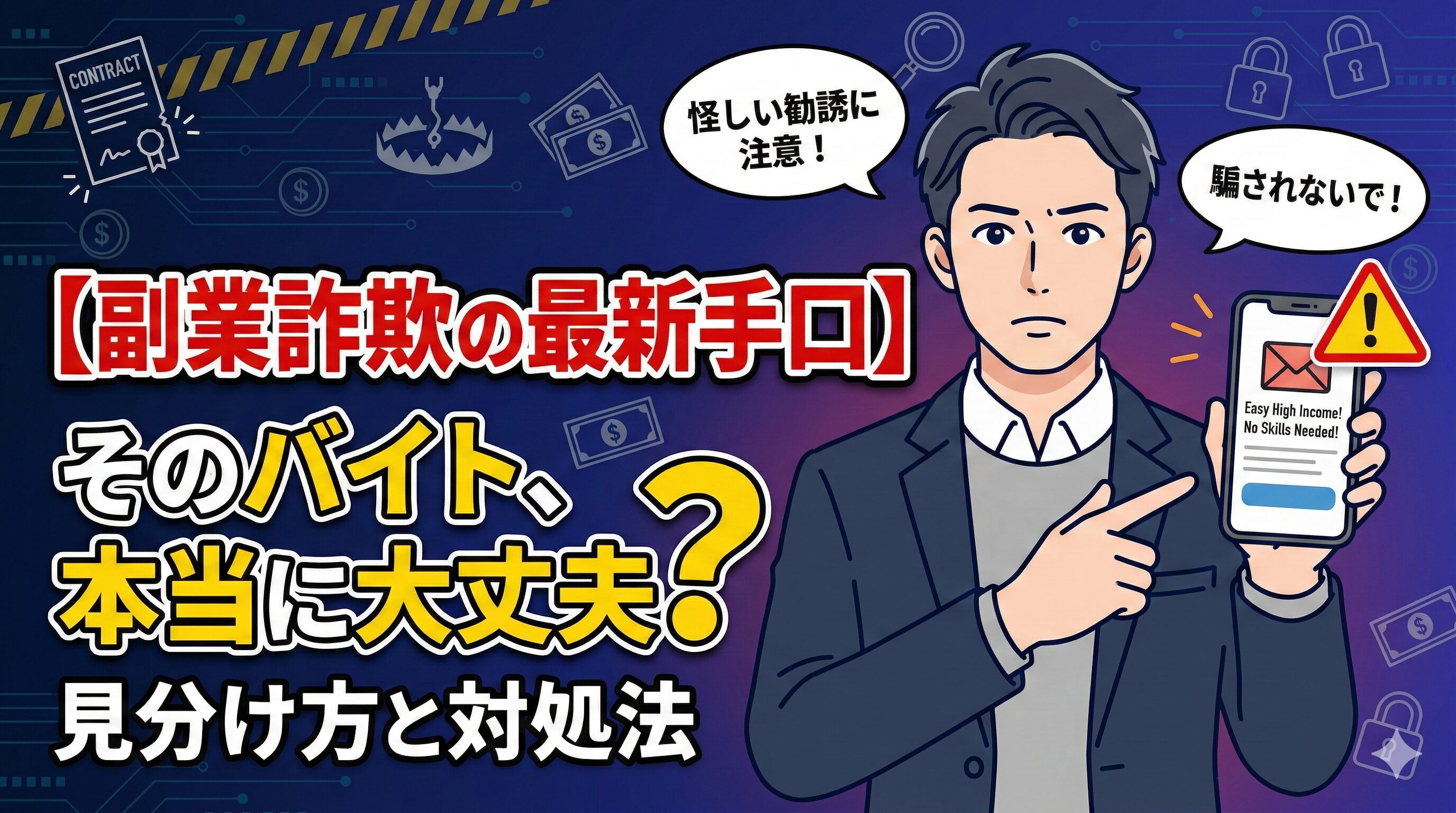 【副業詐欺の最新手口】そのバイト、本当に大丈夫？見分け方と対処法