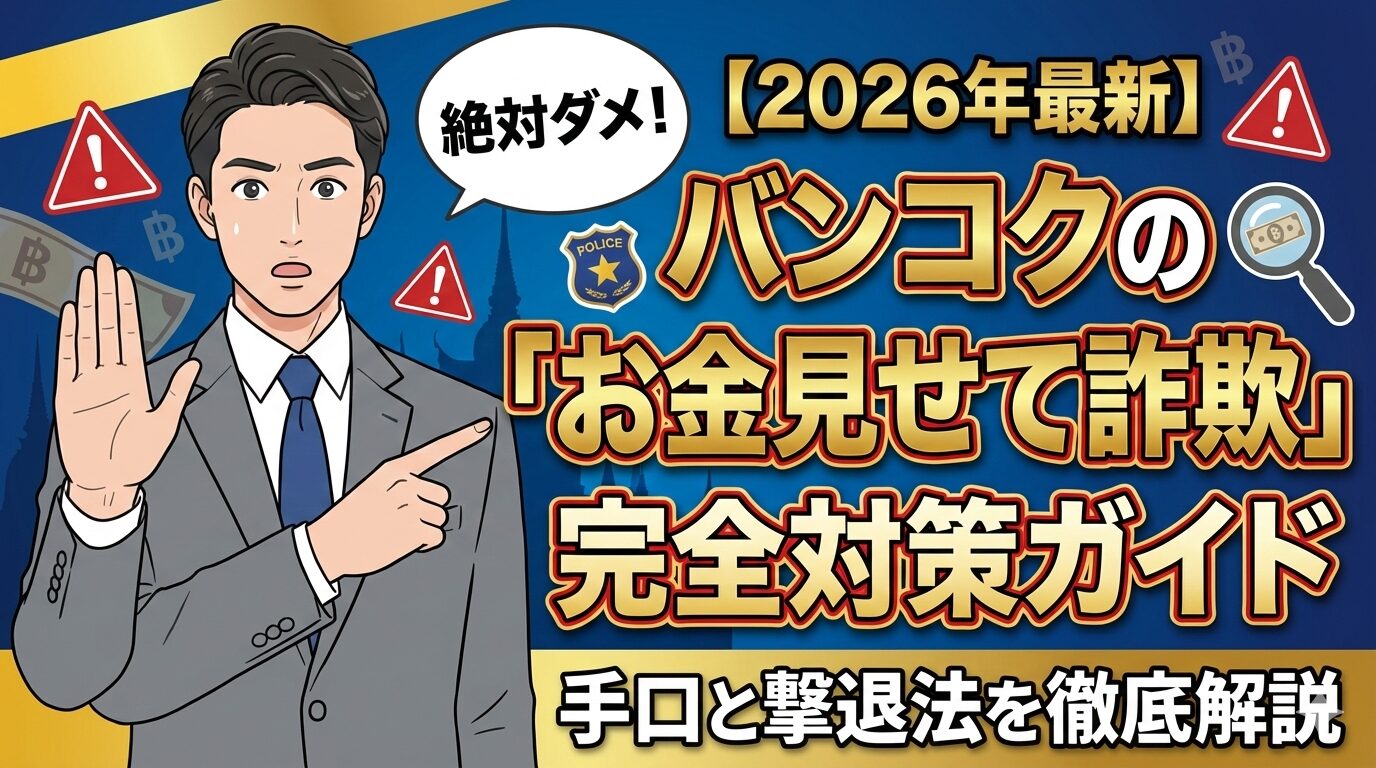 【2026年最新】バンコクの「お金見せて詐欺」完全対策ガイド｜手口と撃退法を徹底解説