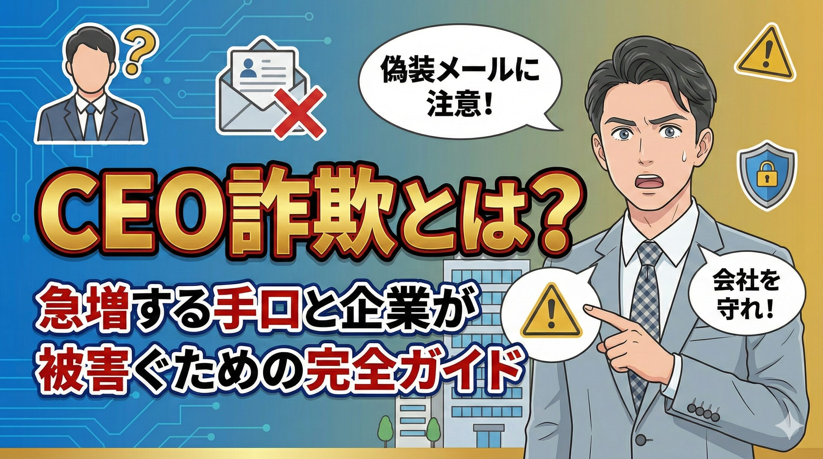 CEO詐欺とは？急増する手口と企業が被害を防ぐための完全ガイド