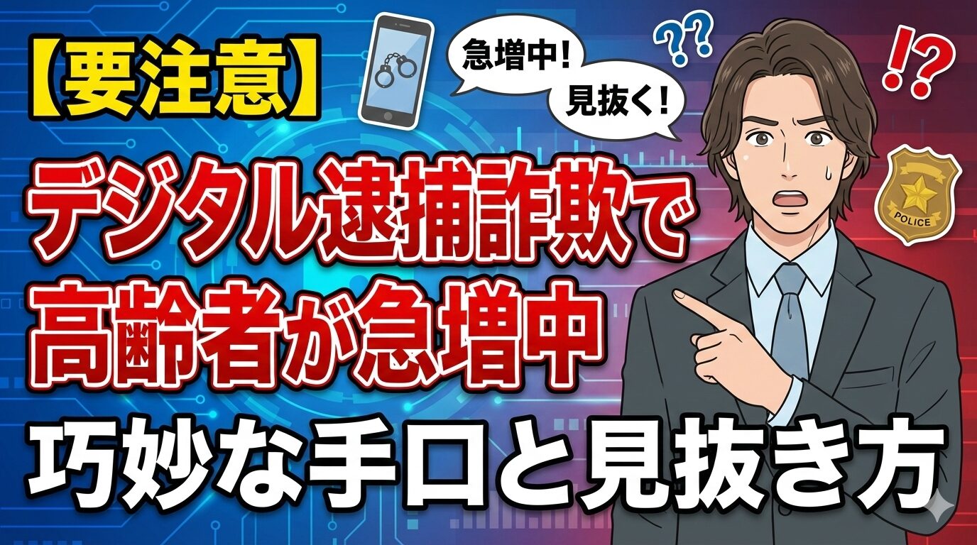 【要注意】デジタル逮捕詐欺で高齢者が急増中｜巧妙な手口と見抜き方