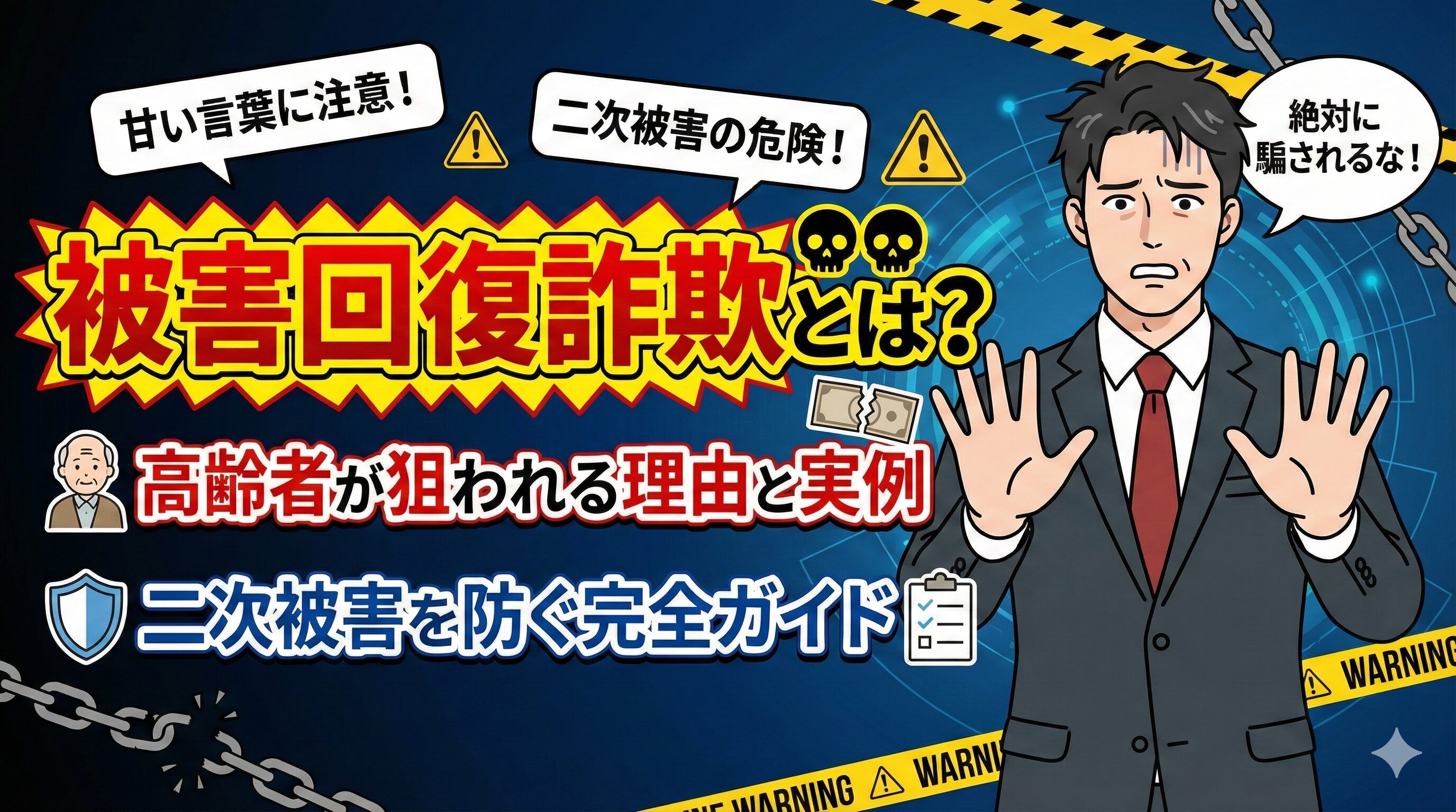 被害回復詐欺とは？高齢者が狙われる理由と実例｜二次被害を防ぐ完全ガイド