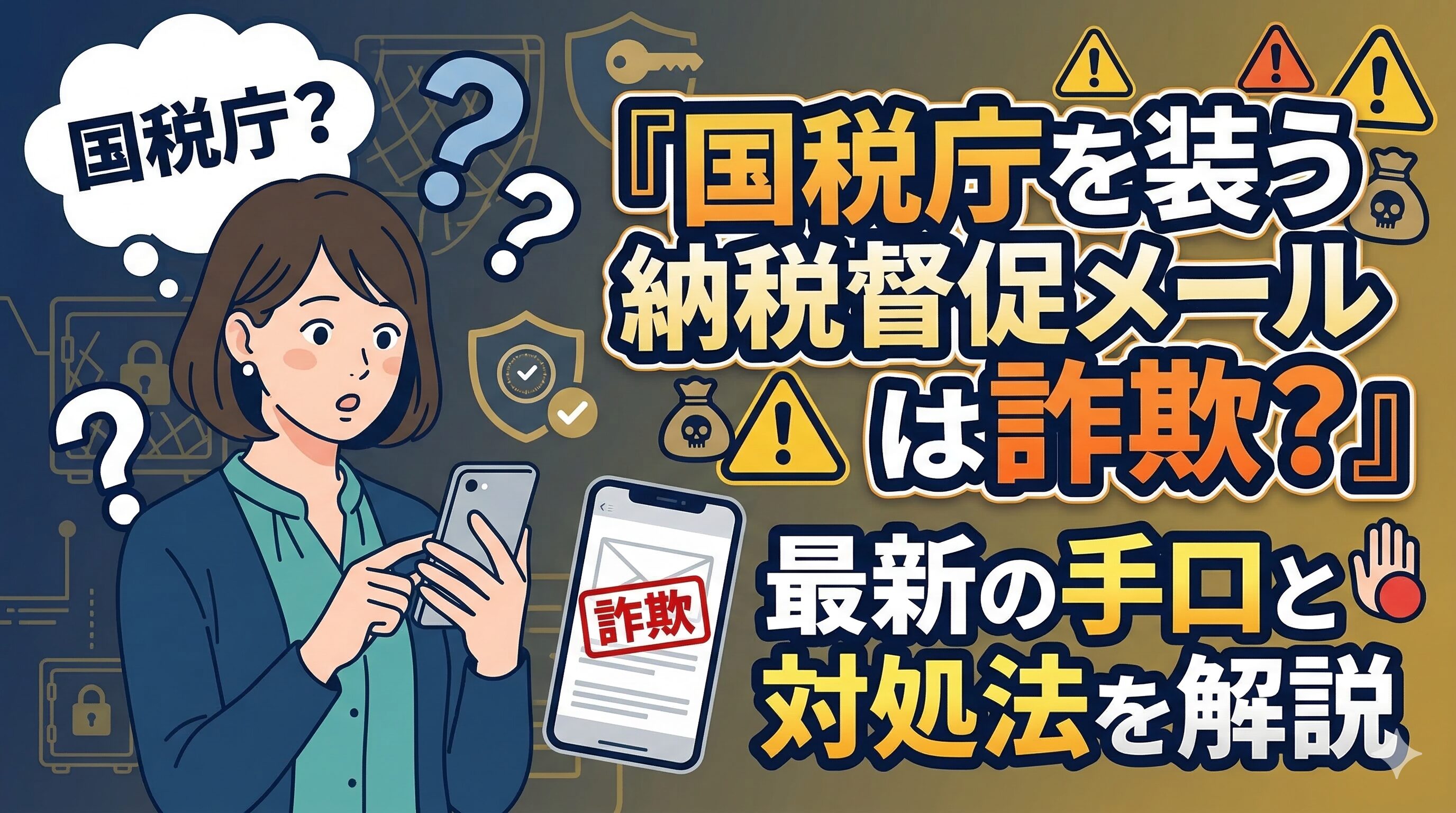 国税庁を装う納税督促メールは詐欺？最新の手口と対処法を解説