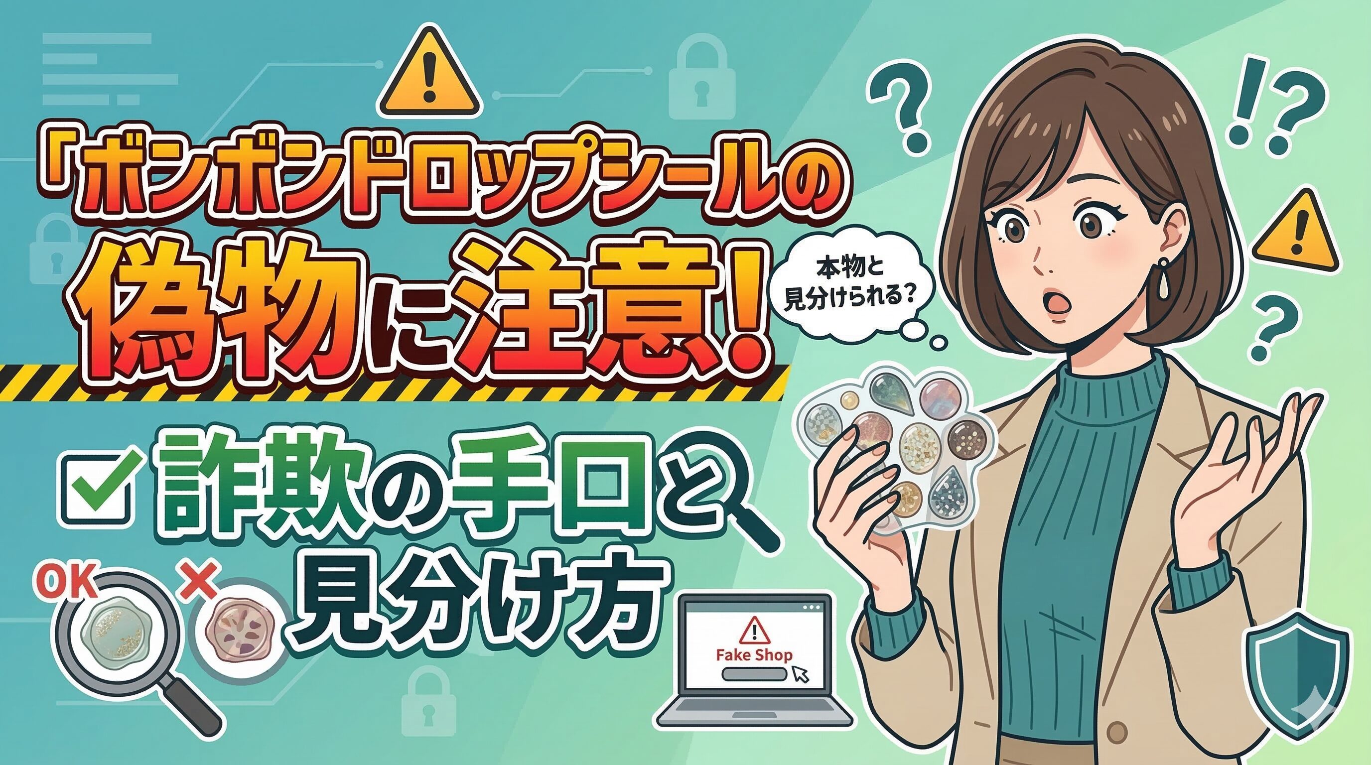 ボンボンドロップシールの偽物に注意！詐欺の手口と見分け方