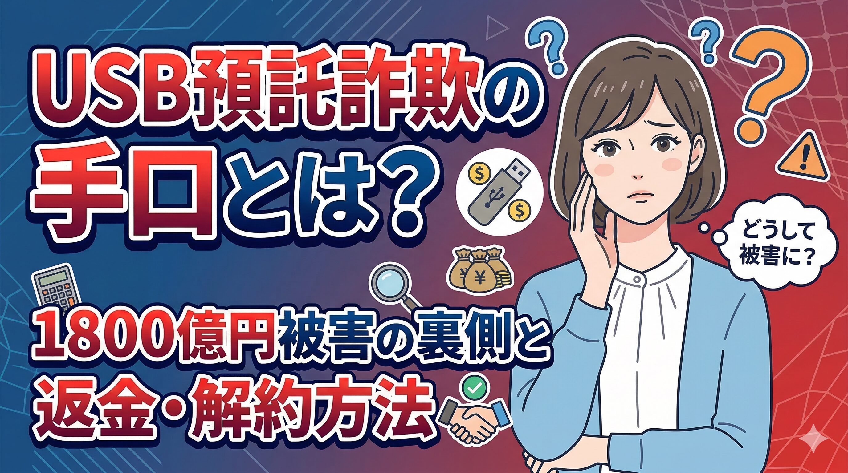 USB預託詐欺の手口とは？1800億円被害の裏側と返金・解約方法