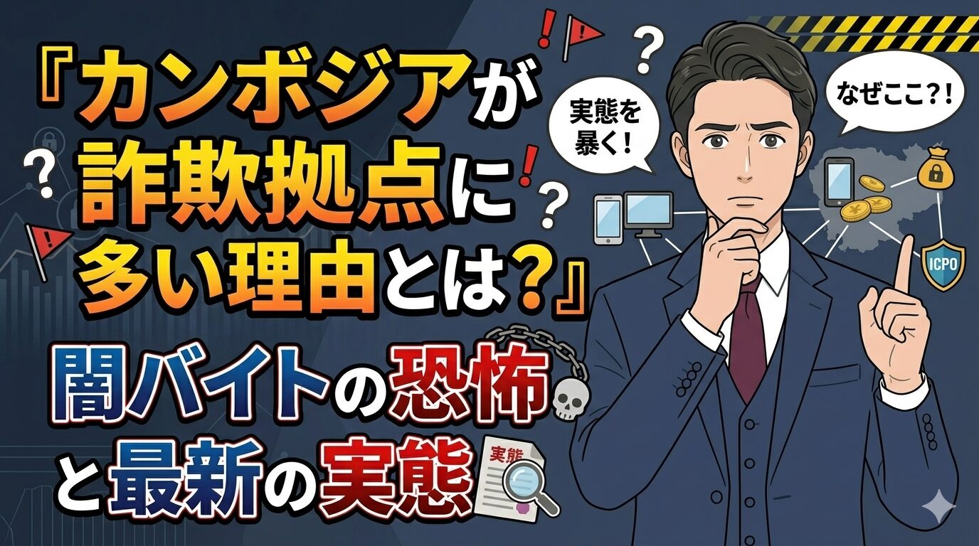 カンボジアが詐欺拠点に多い理由とは？闇バイトの恐怖と最新の実態