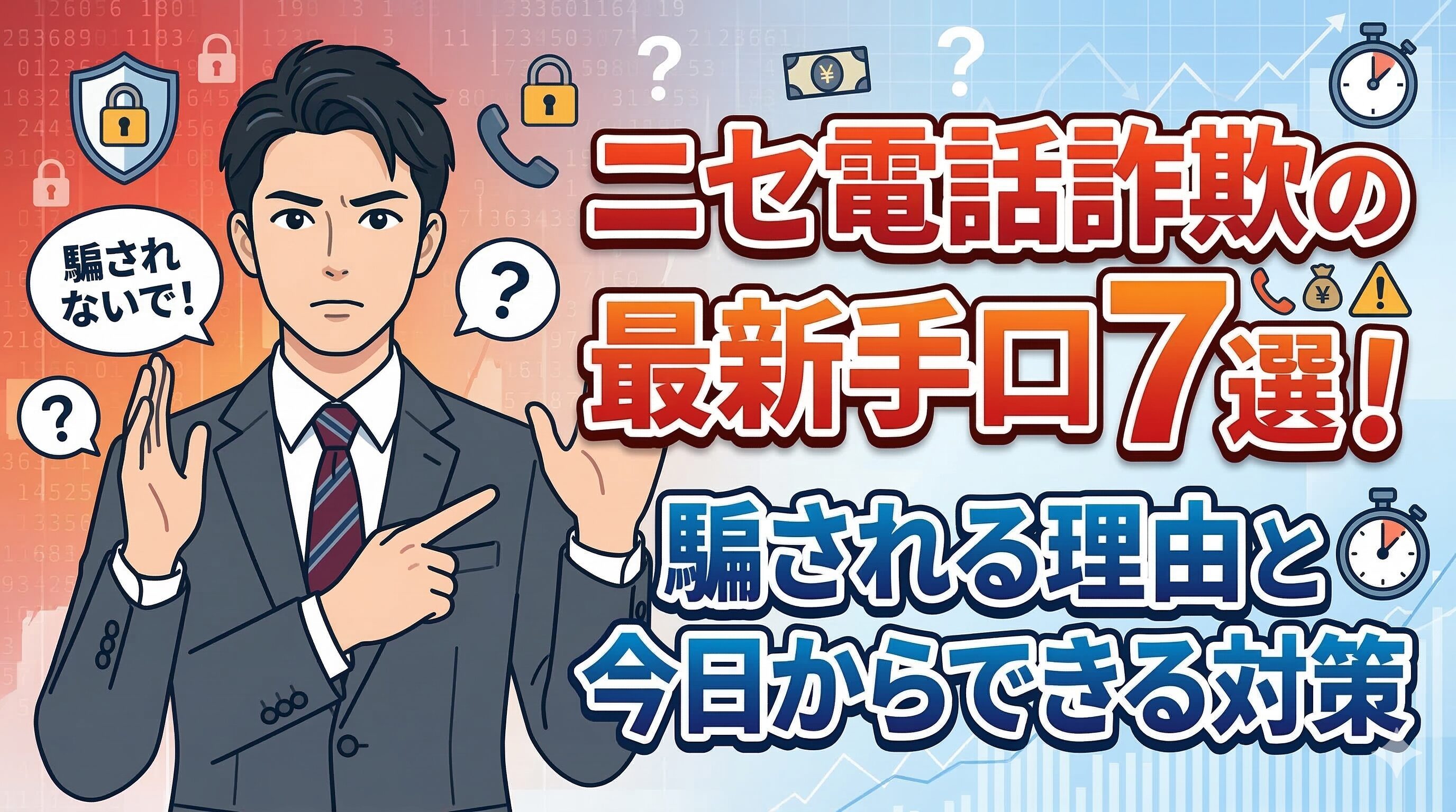 ニセ電話詐欺の最新手口7選！騙される理由と今日からできる対策