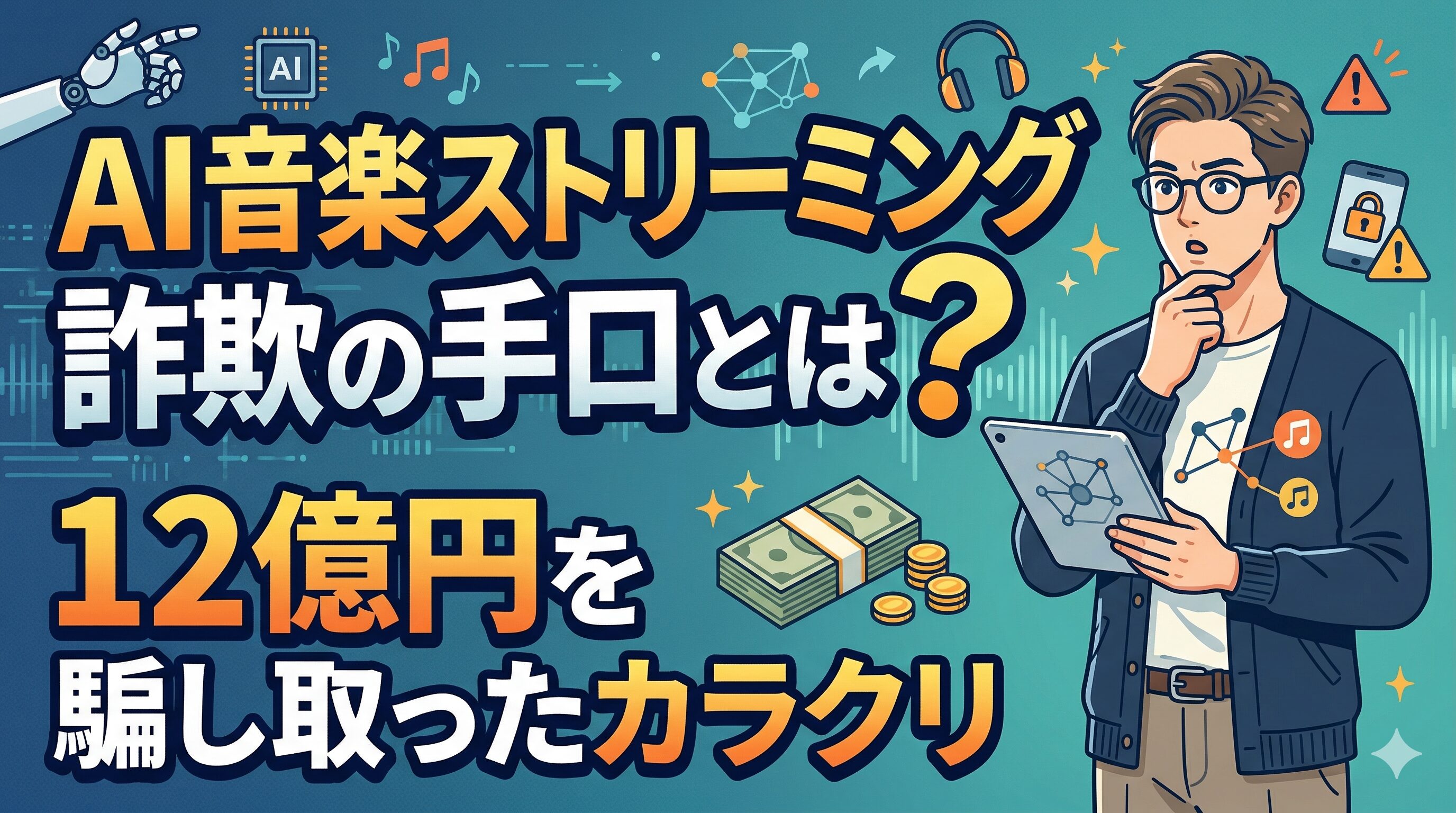 AI音楽ストリーミング詐欺の手口とは？12億円を騙し取ったカラクリ