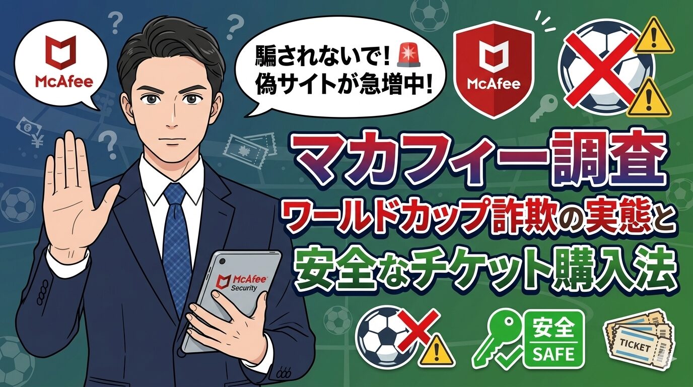マカフィー調査：ワールドカップ詐欺の実態と安全なチケット購入法