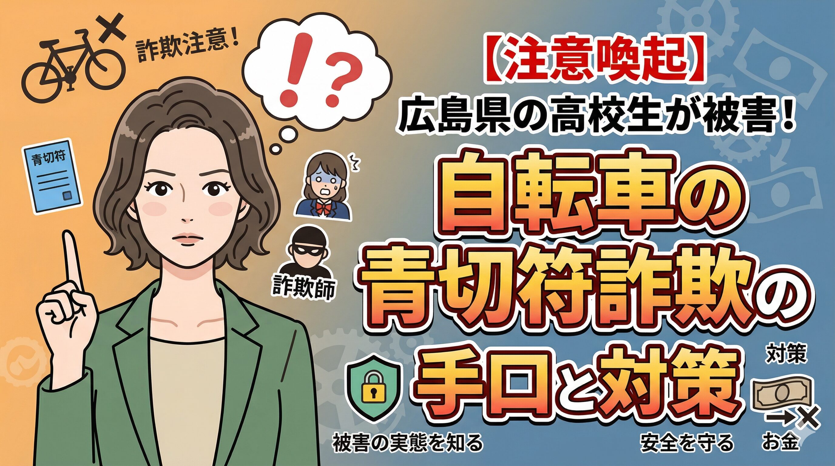 【注意喚起】広島県の高校生が被害！自転車の青切符詐欺の手口と対策