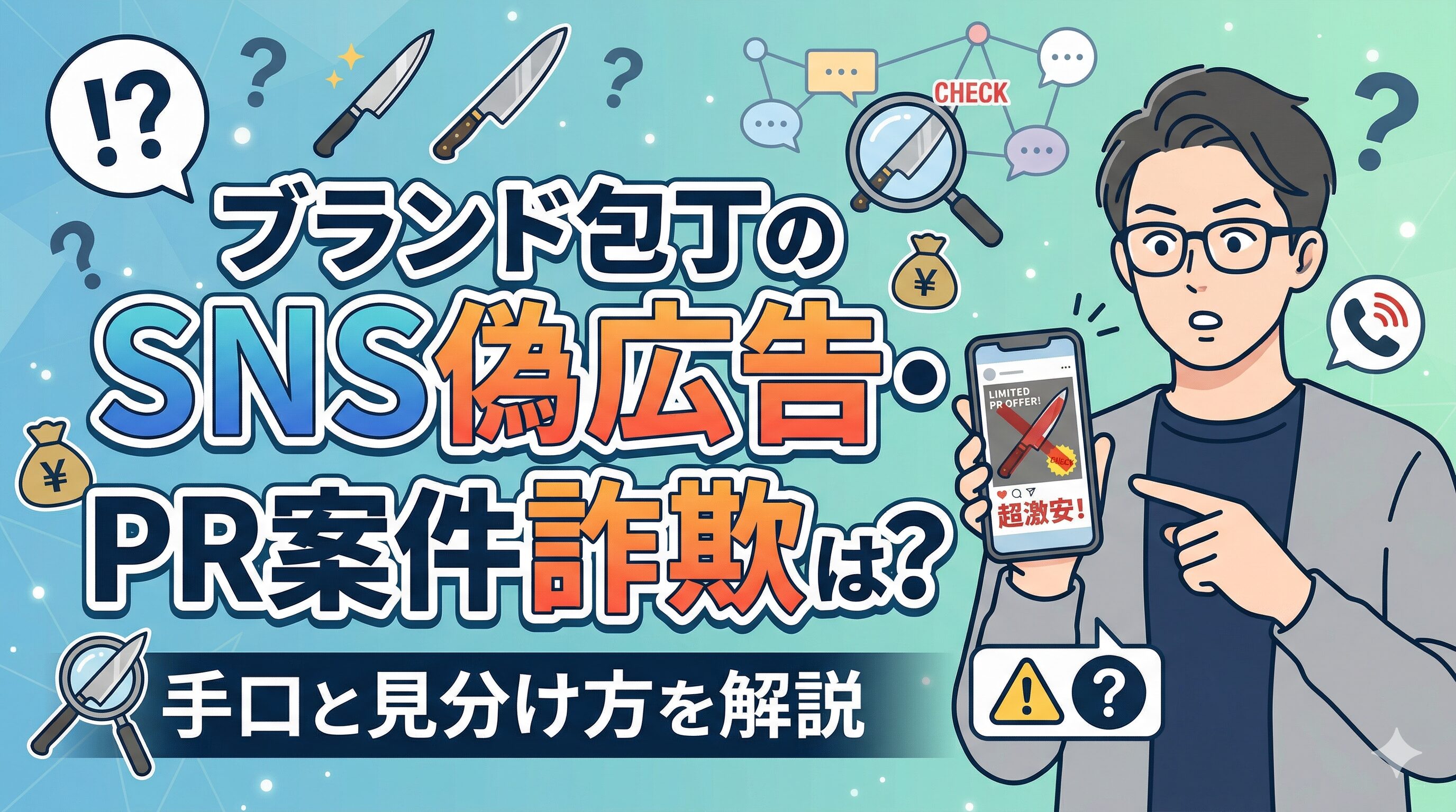 ブランド包丁のSNS偽広告・PR案件詐欺とは？手口と見分け方を解説