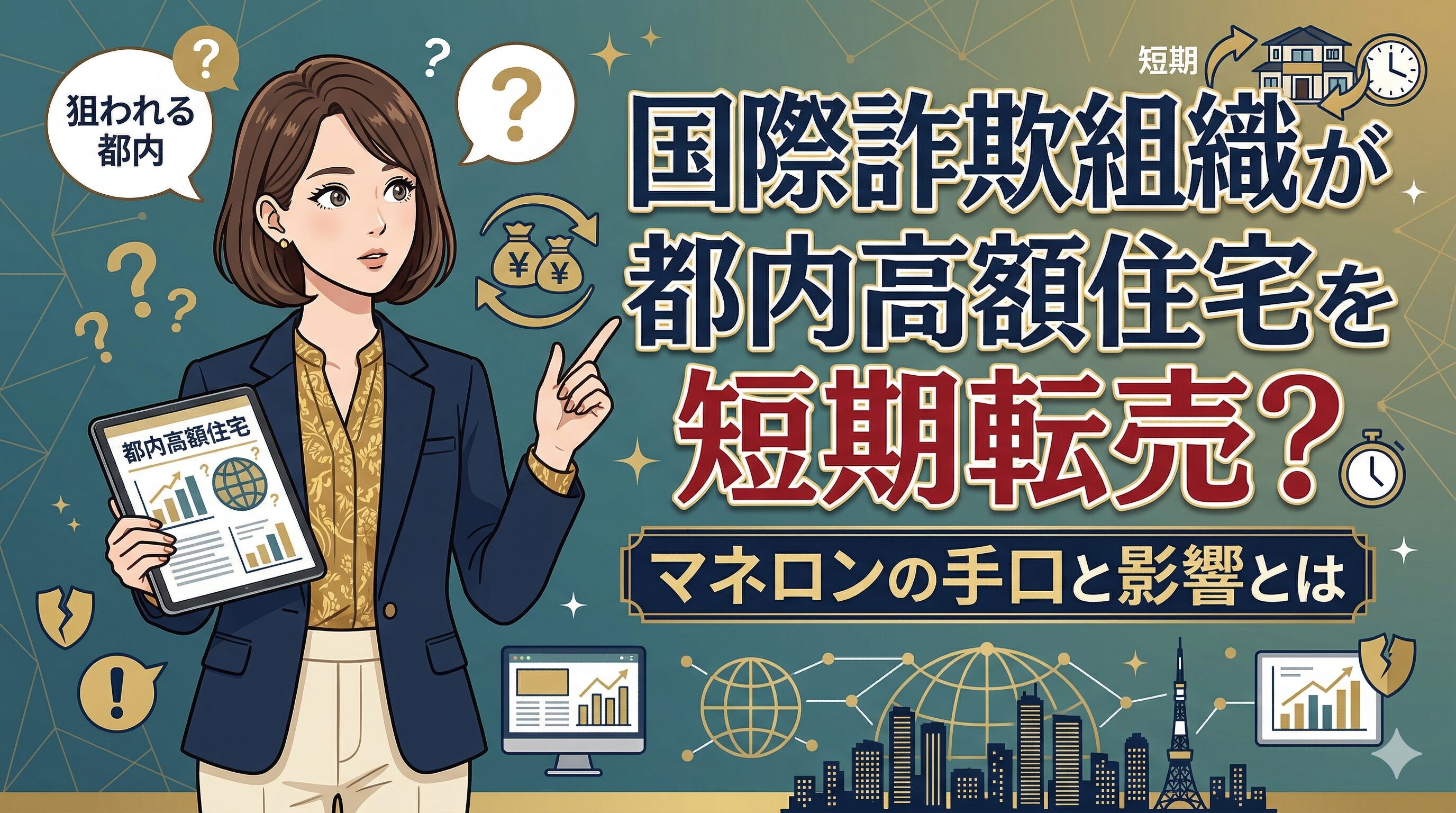 国際詐欺組織が都内高額住宅を短期転売？マネロンの手口と影響とは