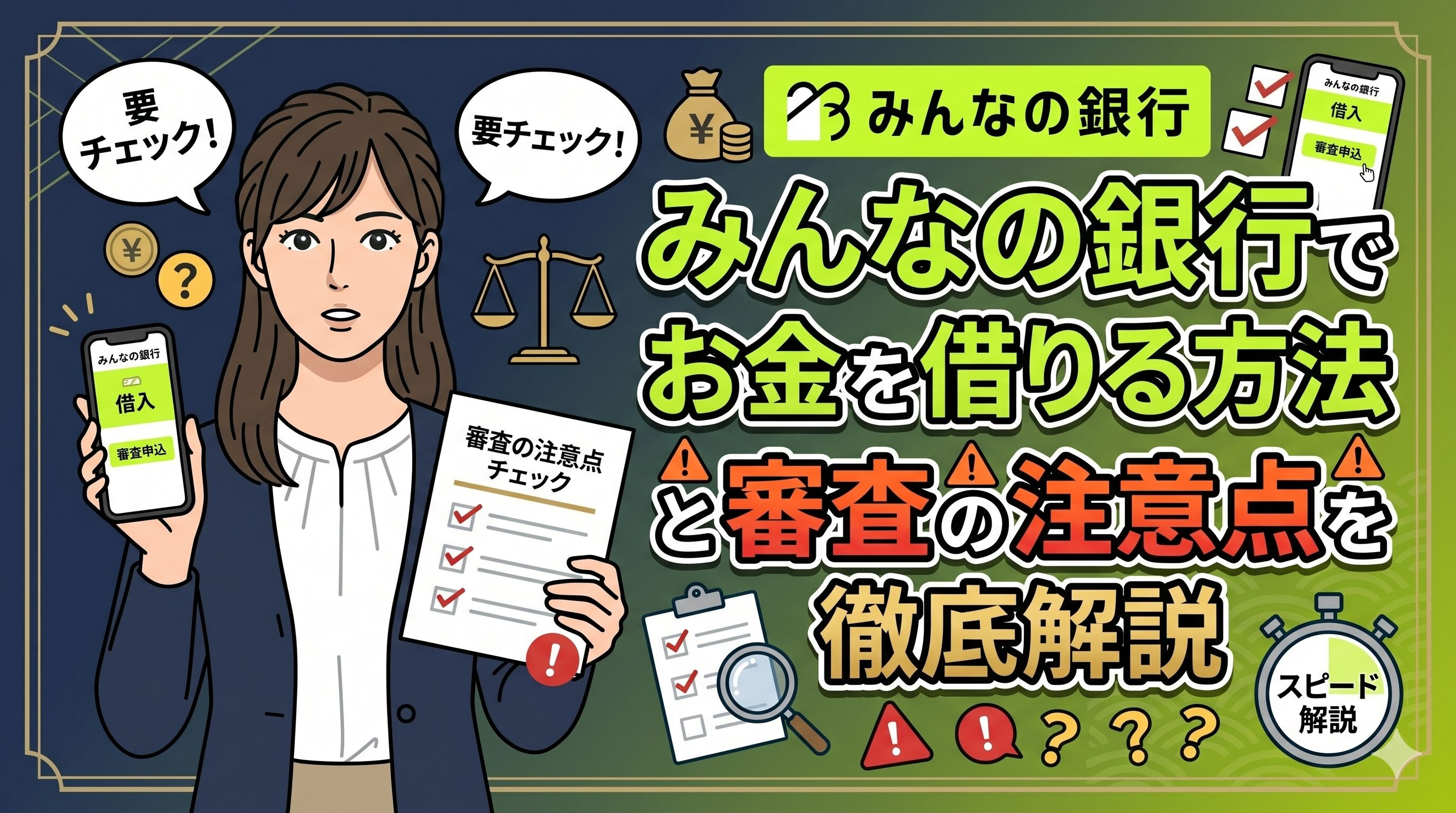 みんなの銀行でお金を借りる方法と審査の注意点を徹底解説
