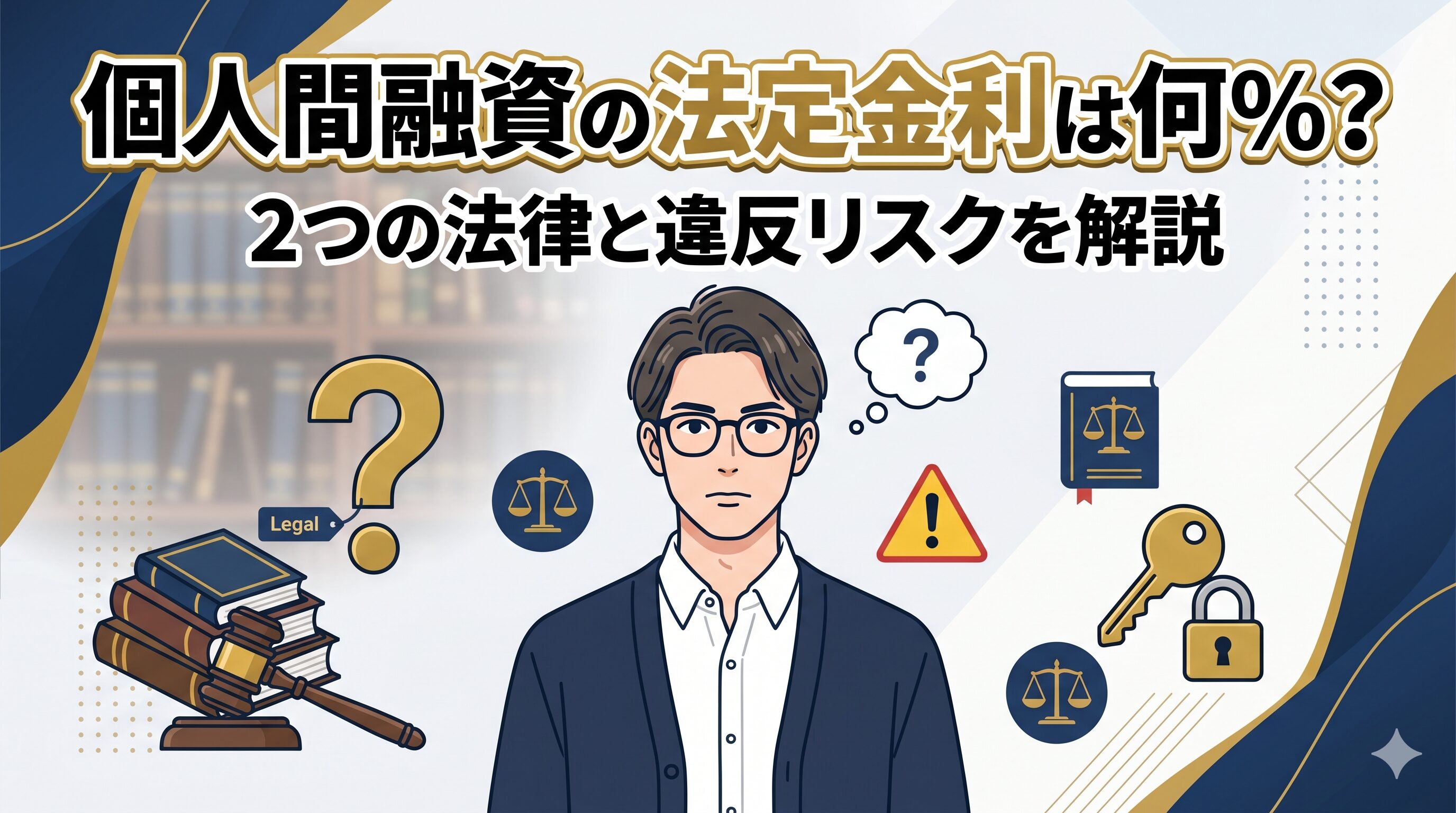 個人間融資の法定金利は何％？2つの法律と違反リスクを解説