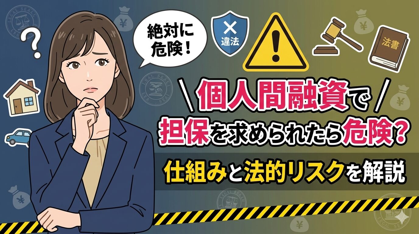 個人間融資で担保を求められたら危険？仕組みと法的リスクを解説
