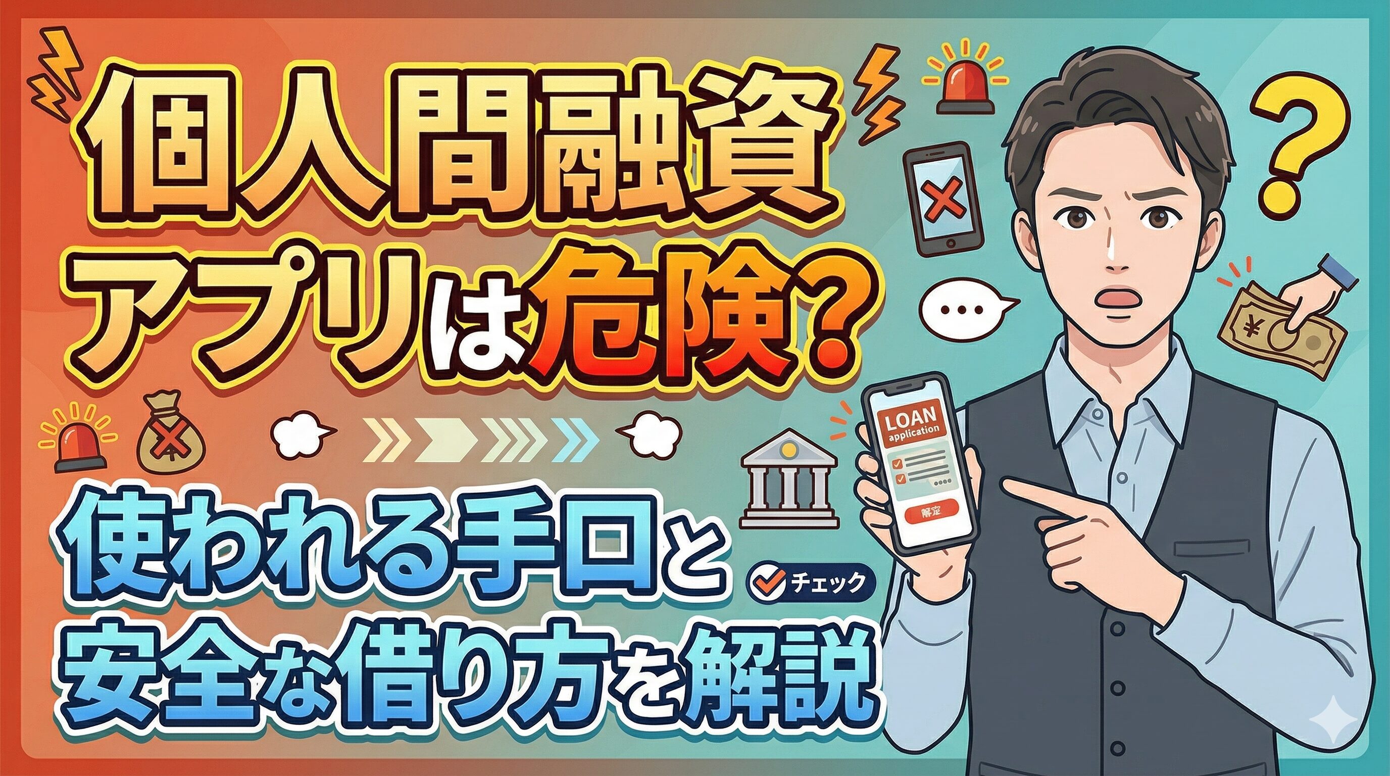 個人間融資アプリは危険？使われる手口と安全な借り方を解説