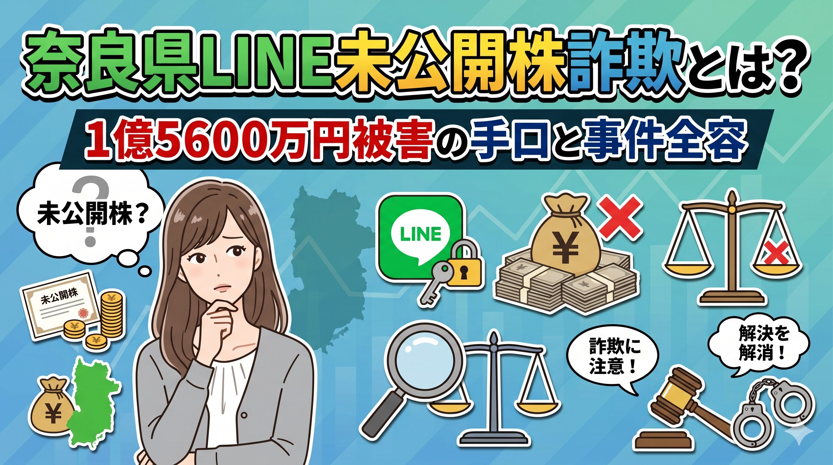 奈良県LINE未公開株詐欺とは？1億5600万円被害の手口と事件全容