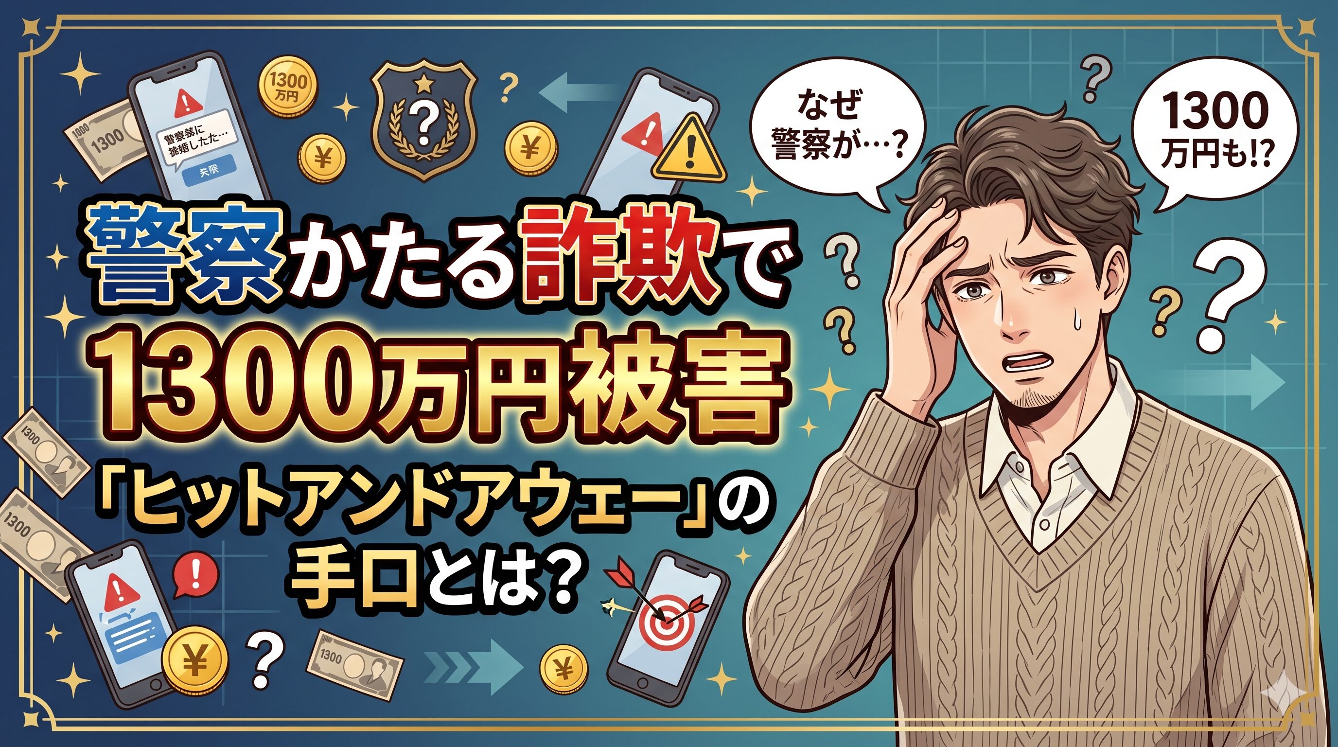 警察かたる詐欺で1300万円被害　「ヒットアンドアウェー」の手口とは？