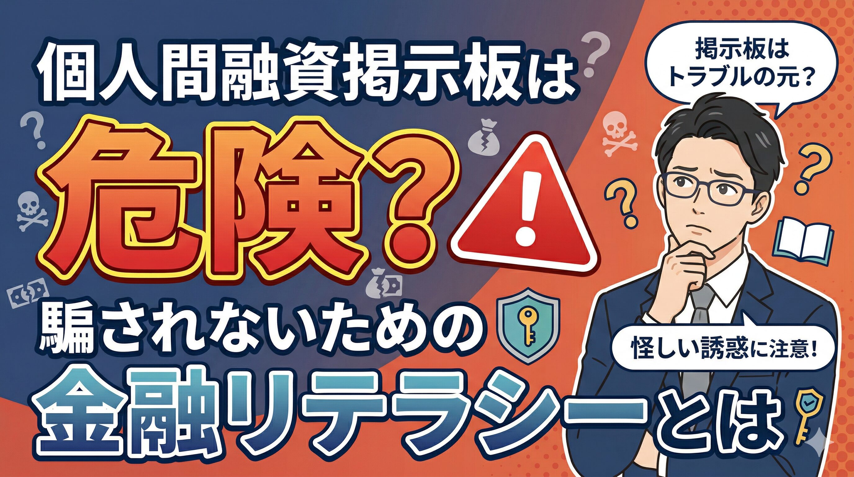 個人間融資掲示板は危険？騙されないための金融リテラシーとは