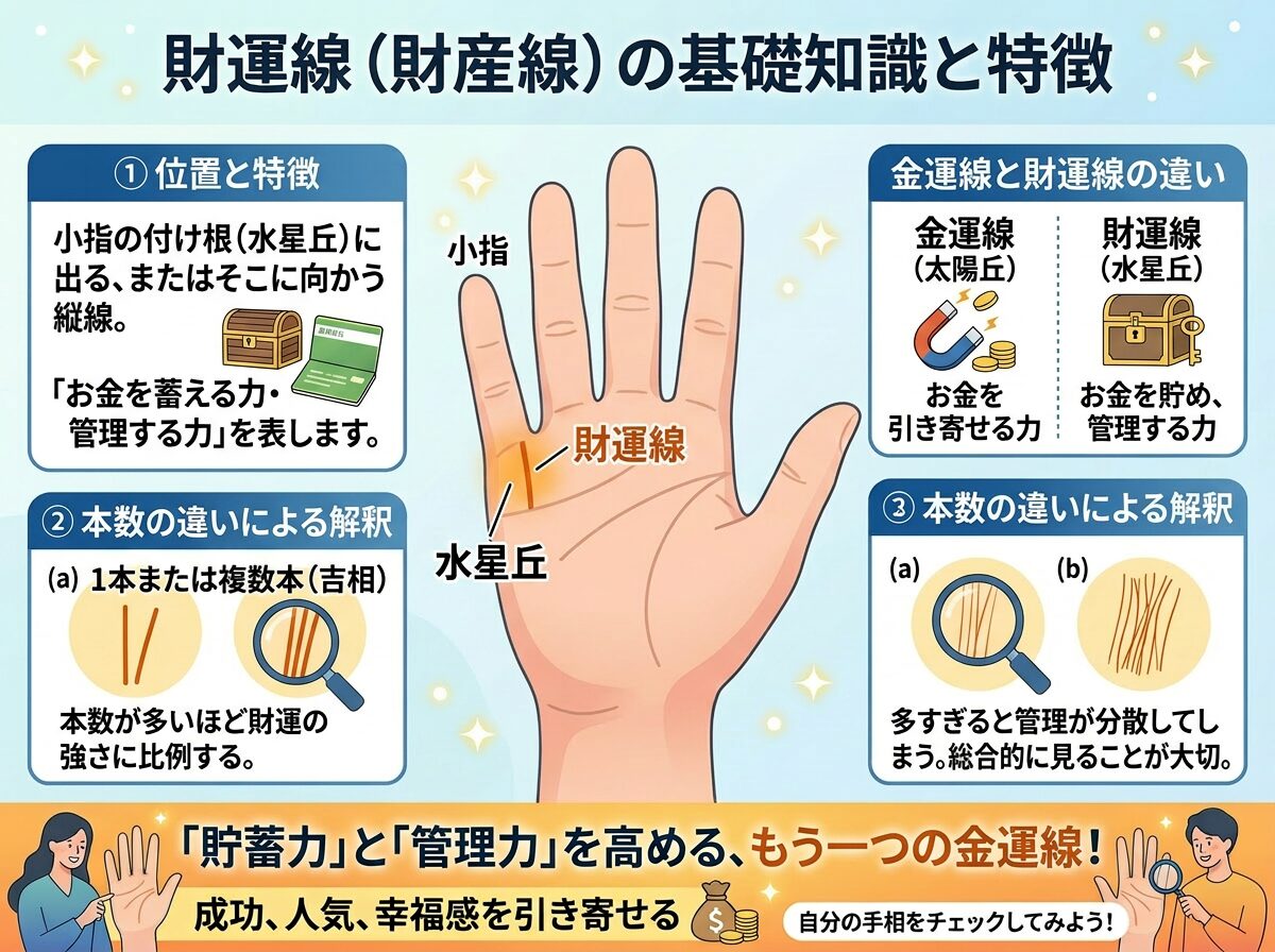 財運線（財産線）とは？位置と特徴