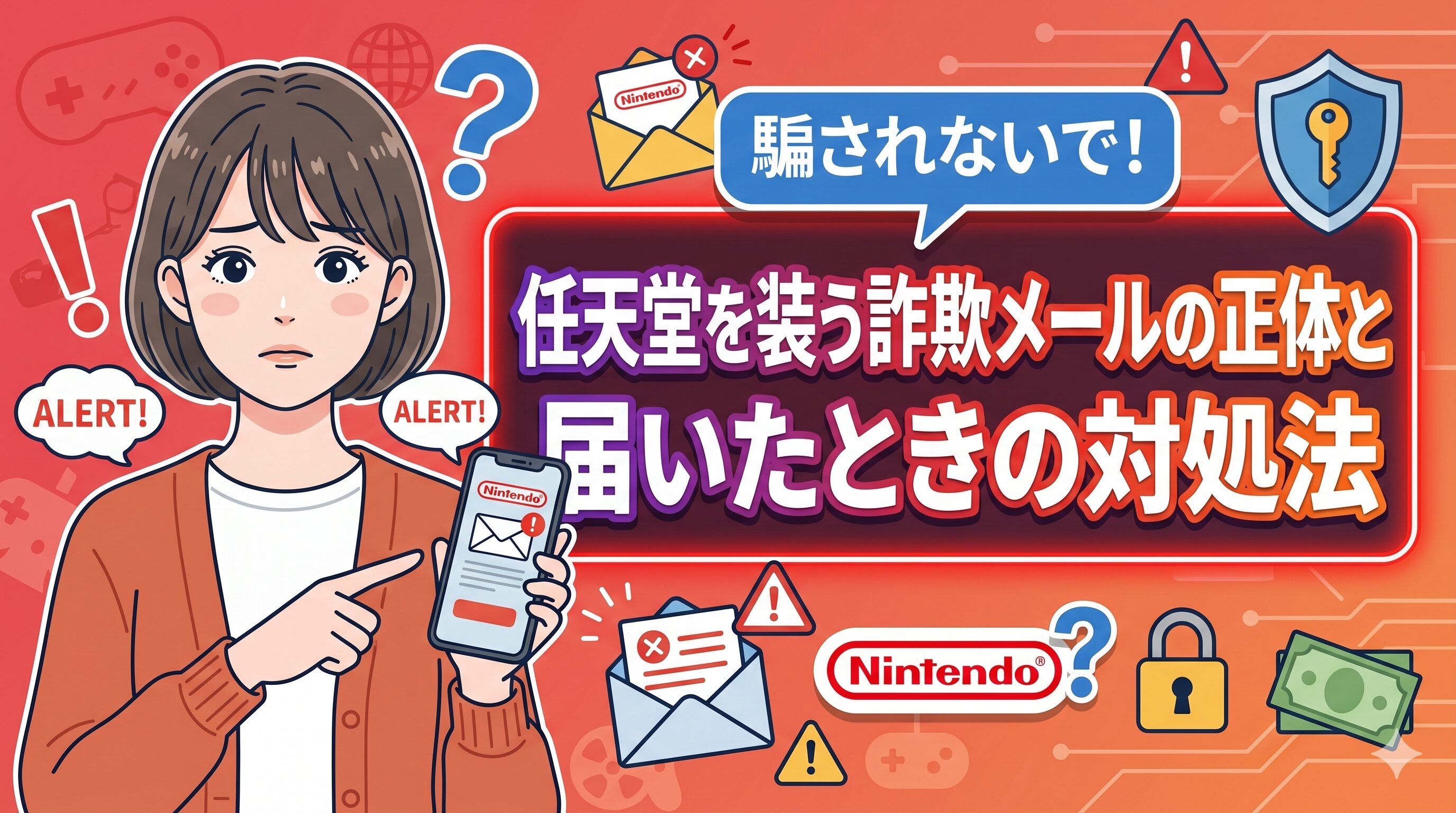任天堂を装う詐欺メールの正体と届いたときの対処法