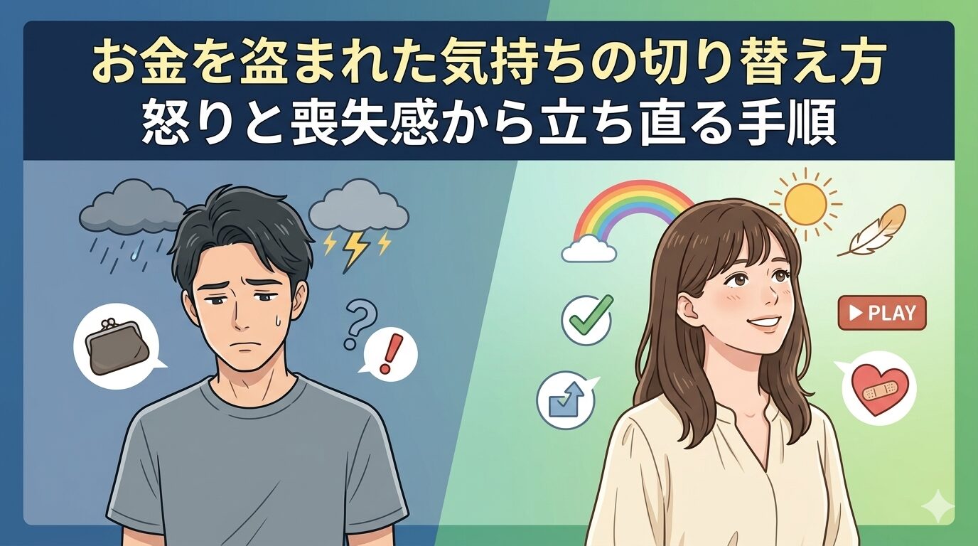 お金を盗まれた気持ちの切り替え方｜怒りと喪失感から立ち直る手順