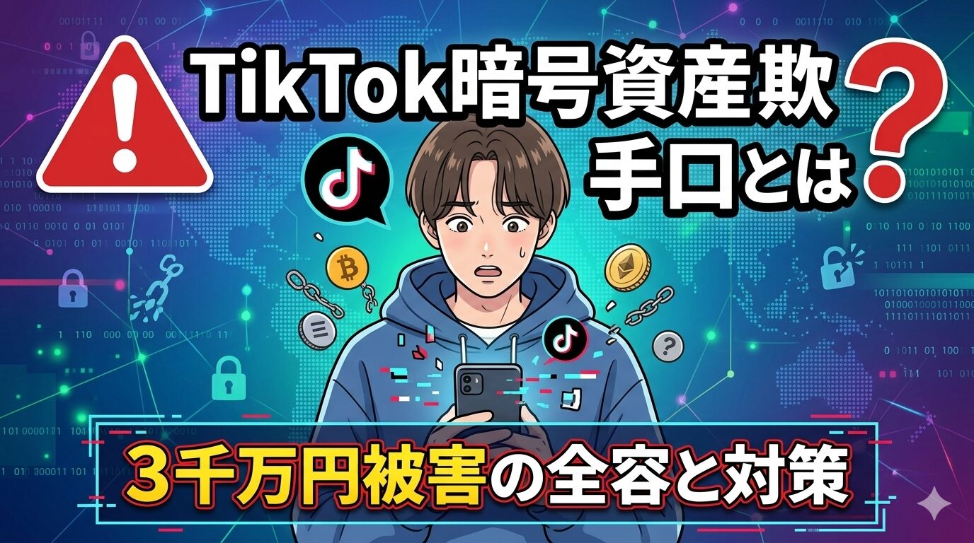 TikTok暗号資産詐欺の手口とは？3千万円被害の全容と対策