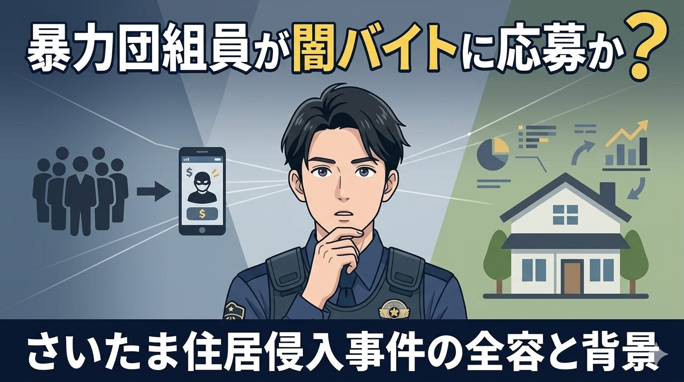 暴力団組員が闇バイトに応募か｜さいたま住居侵入事件の全容と背景