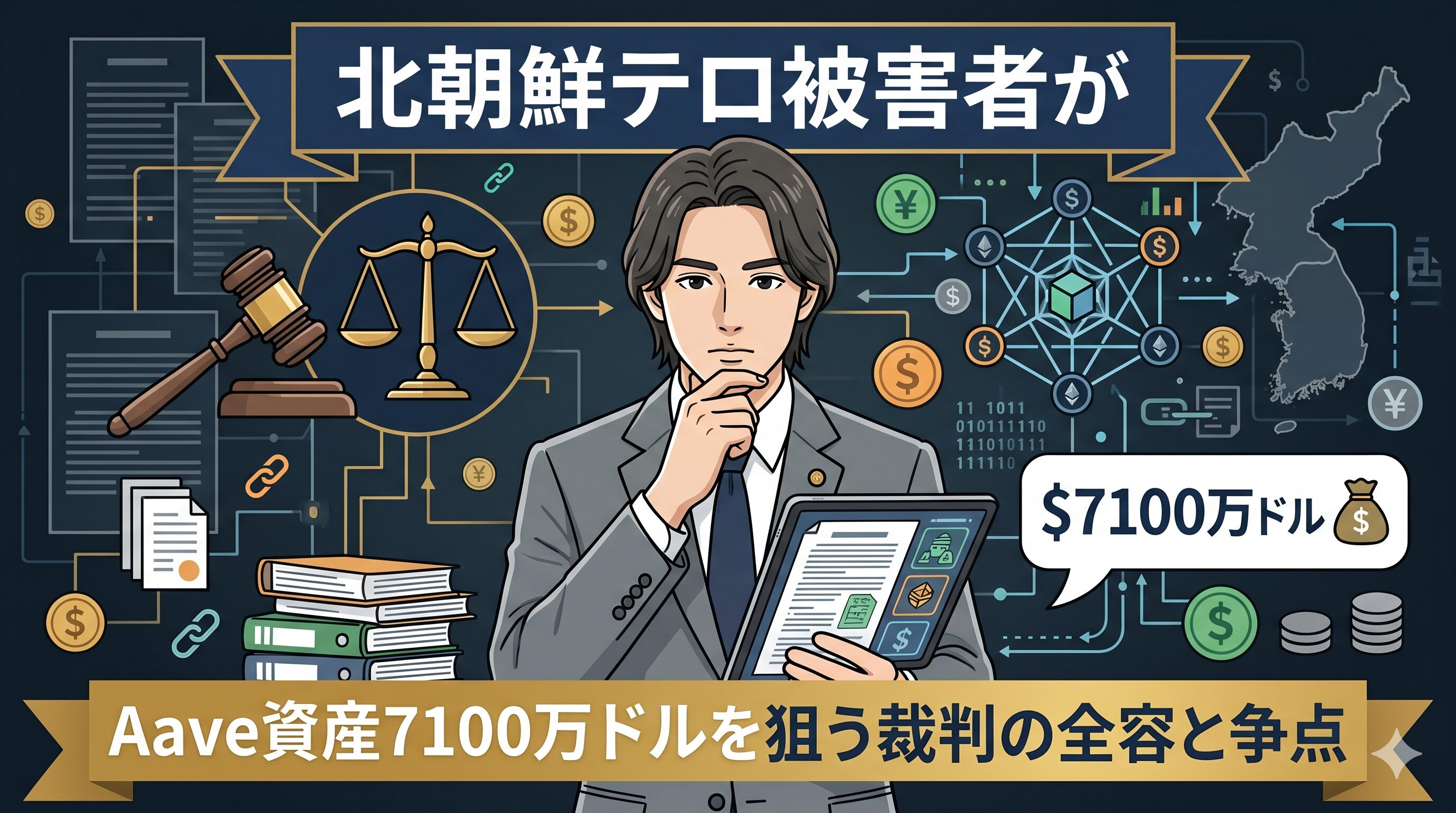 北朝鮮テロ被害者がAave資産7100万ドルを狙う裁判の全容と争点
