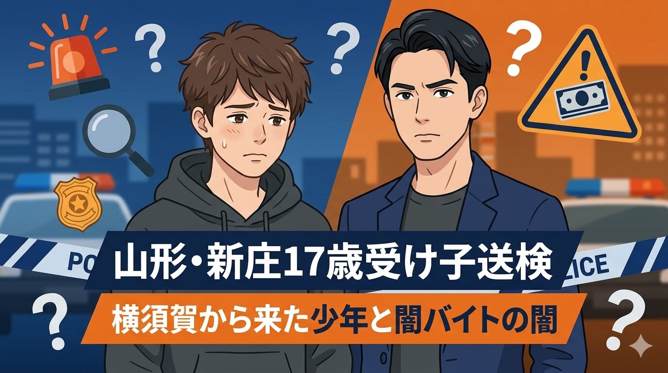 山形・新庄17歳受け子送検｜横須賀から来た少年と闇バイトの闇