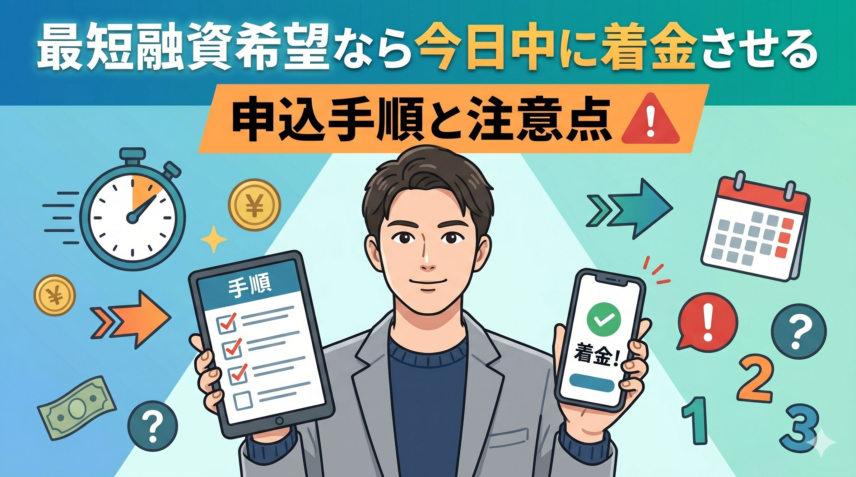 最短融資希望なら今日中に着金させる申込手順と注意点