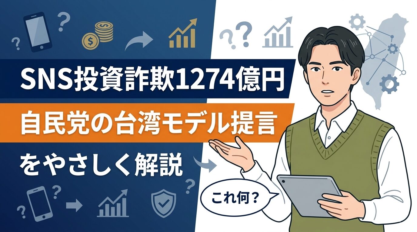 SNS投資詐欺1274億円｜自民党の台湾モデル提言をやさしく解説