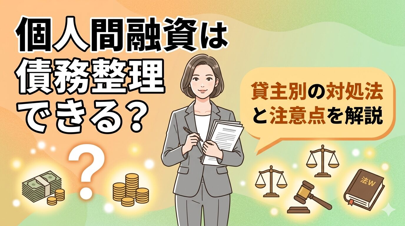 個人間融資は債務整理できる？貸主別の対処法と注意点を解説