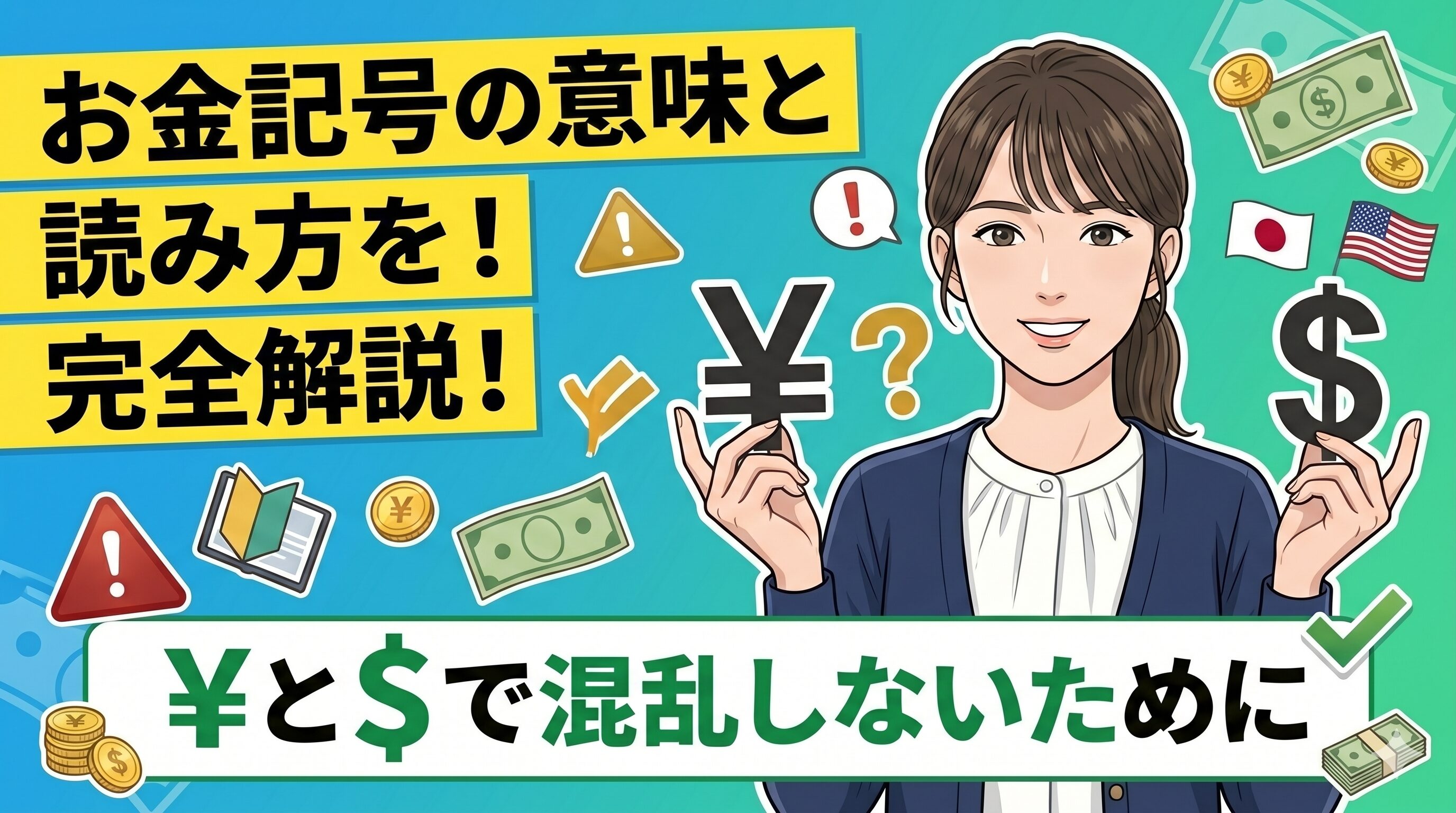 お金記号の意味と読み方を完全解説！¥と$で混乱しないために
