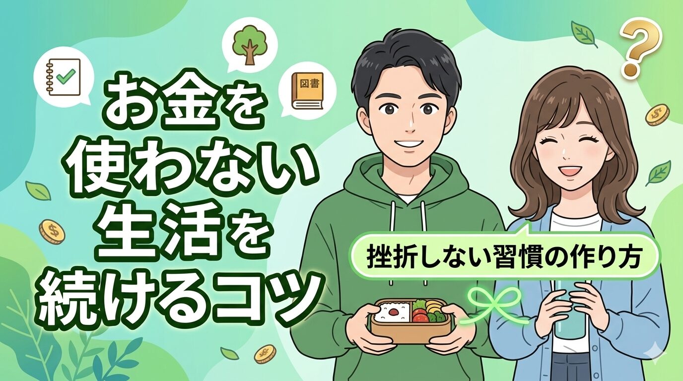 お金を使わない生活を続けるコツ｜挫折しない習慣の作り方