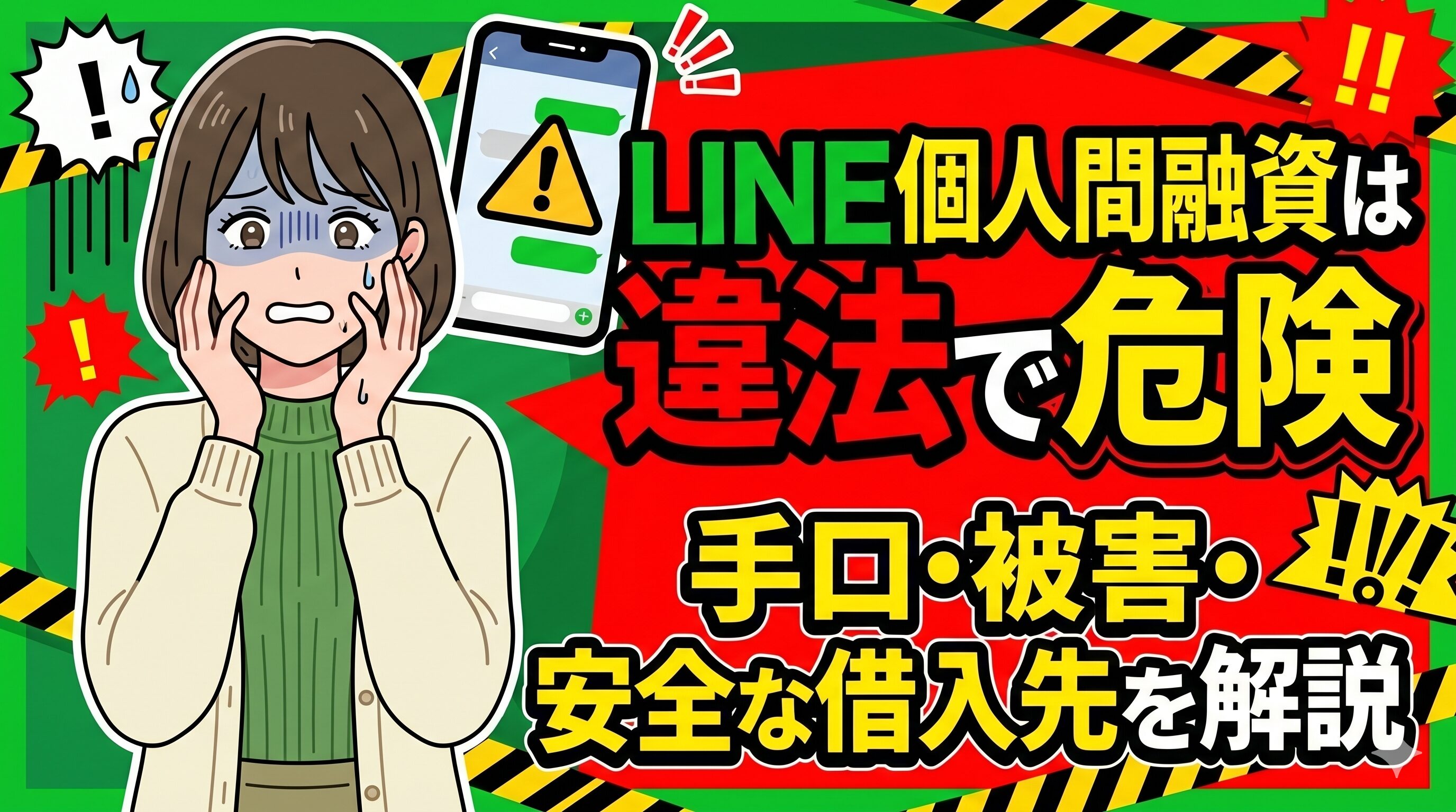 LINE個人間融資は違法で危険｜手口・被害・安全な借入先を解説