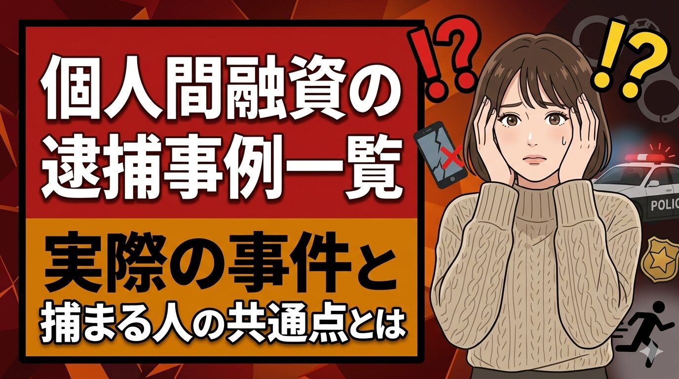個人間融資の逮捕事例一覧｜実際の事件と捕まる人の共通点とは