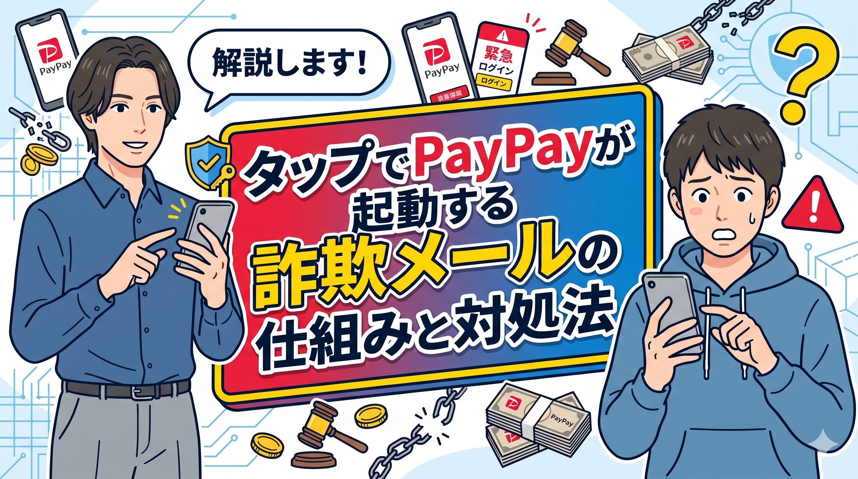 タップでPayPayが起動する詐欺メールの仕組みと対処法