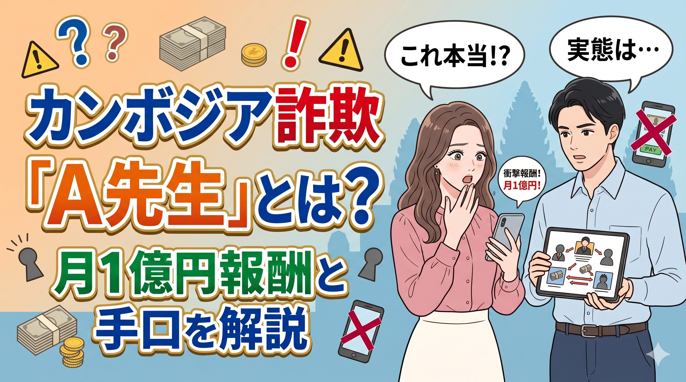 カンボジア詐欺「A先生」とは？月1億円報酬と手口を解説