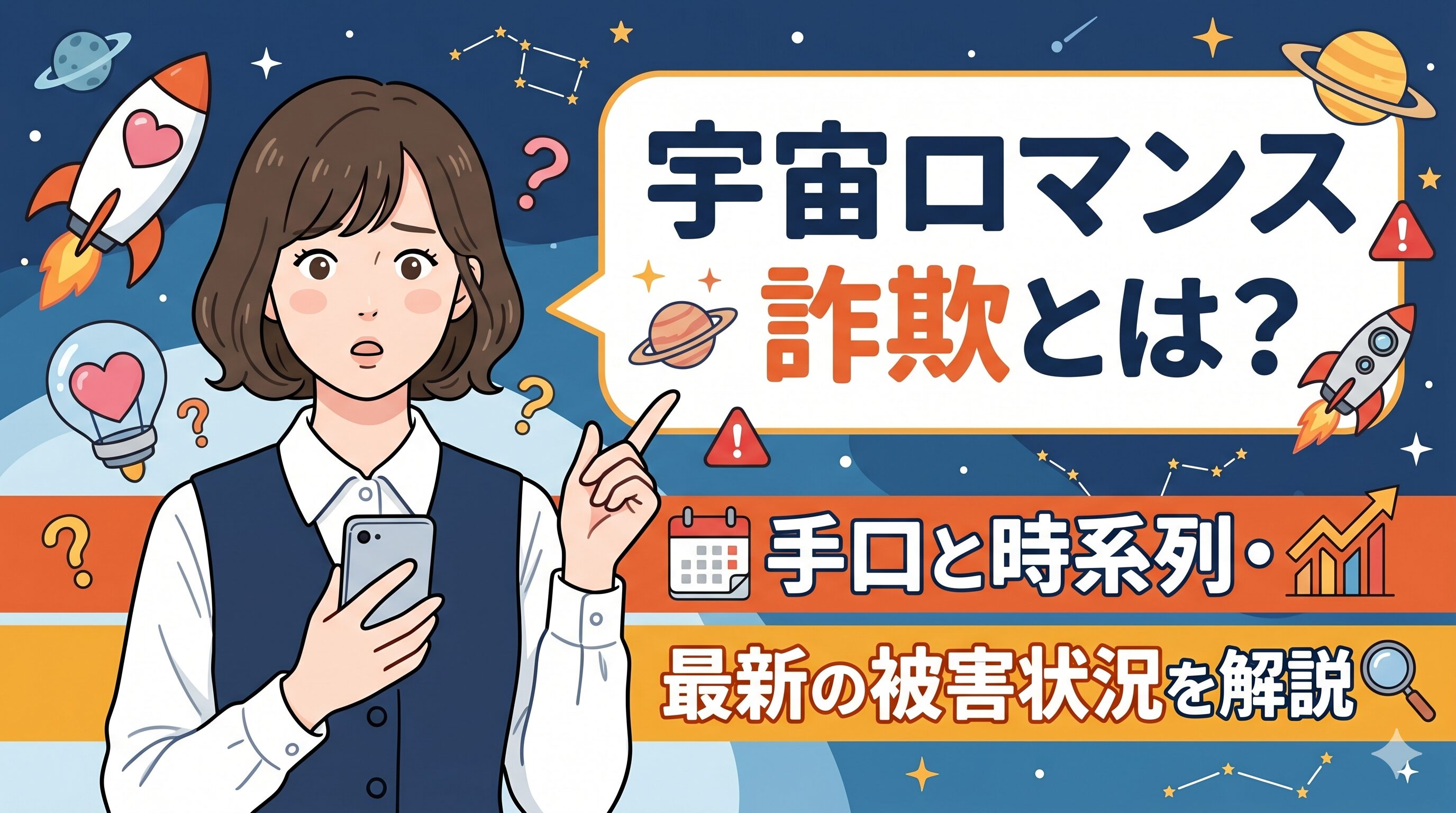 宇宙ロマンス詐欺とは？手口と時系列・最新の被害状況を解説
