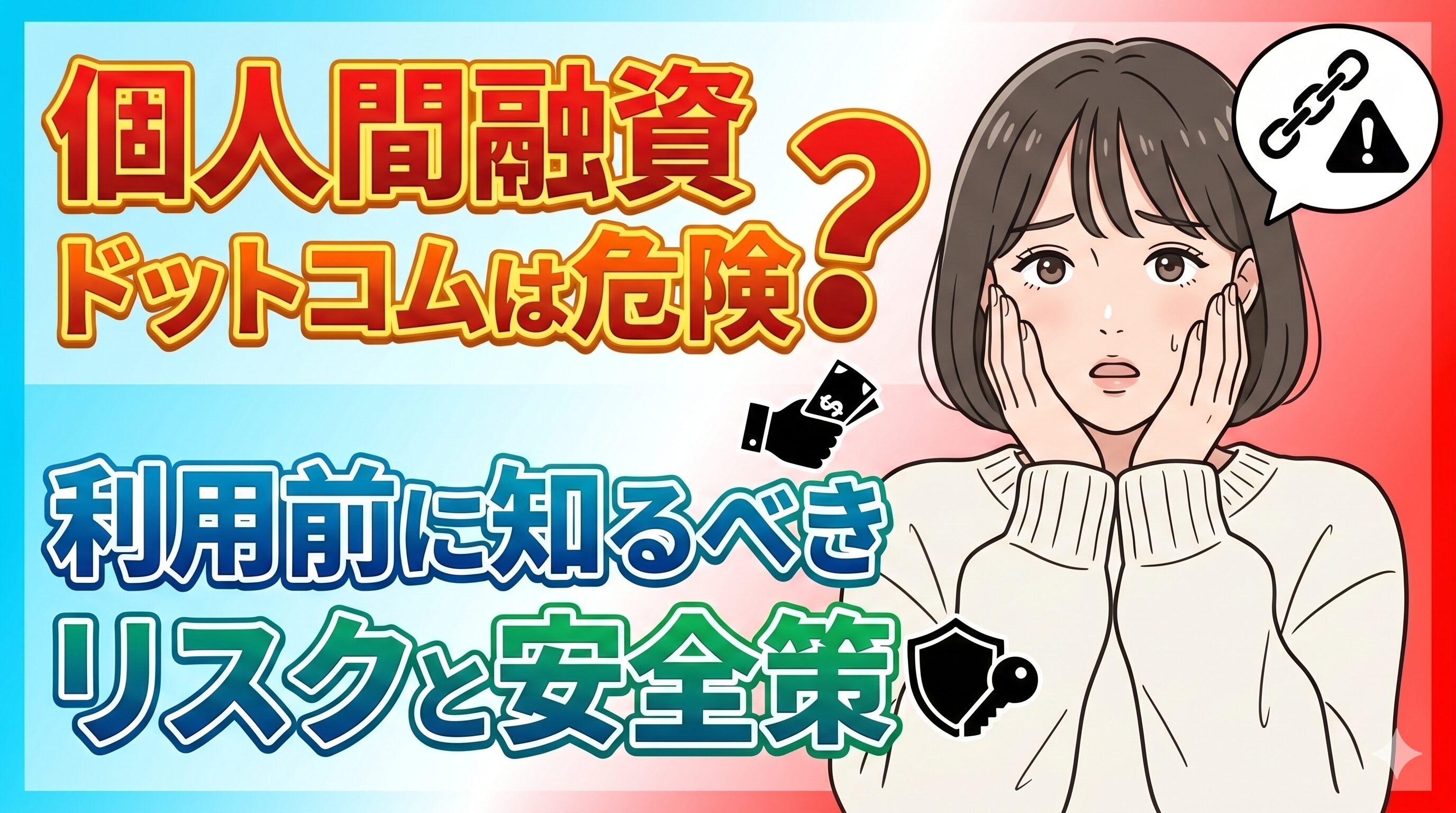 個人間融資ドットコムは危険？利用前に知るべきリスクと安全策