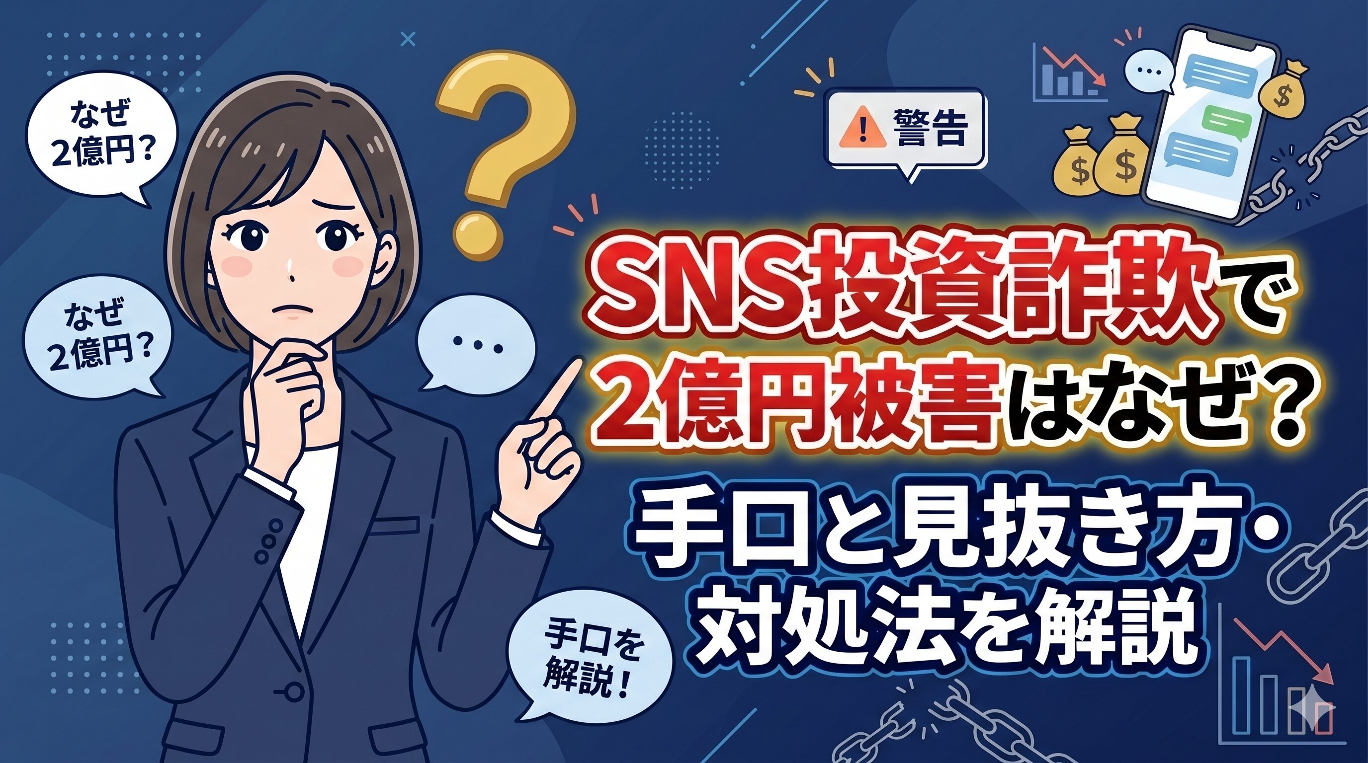 SNS投資詐欺で2億円被害はなぜ？手口と見抜き方・対処法を解説