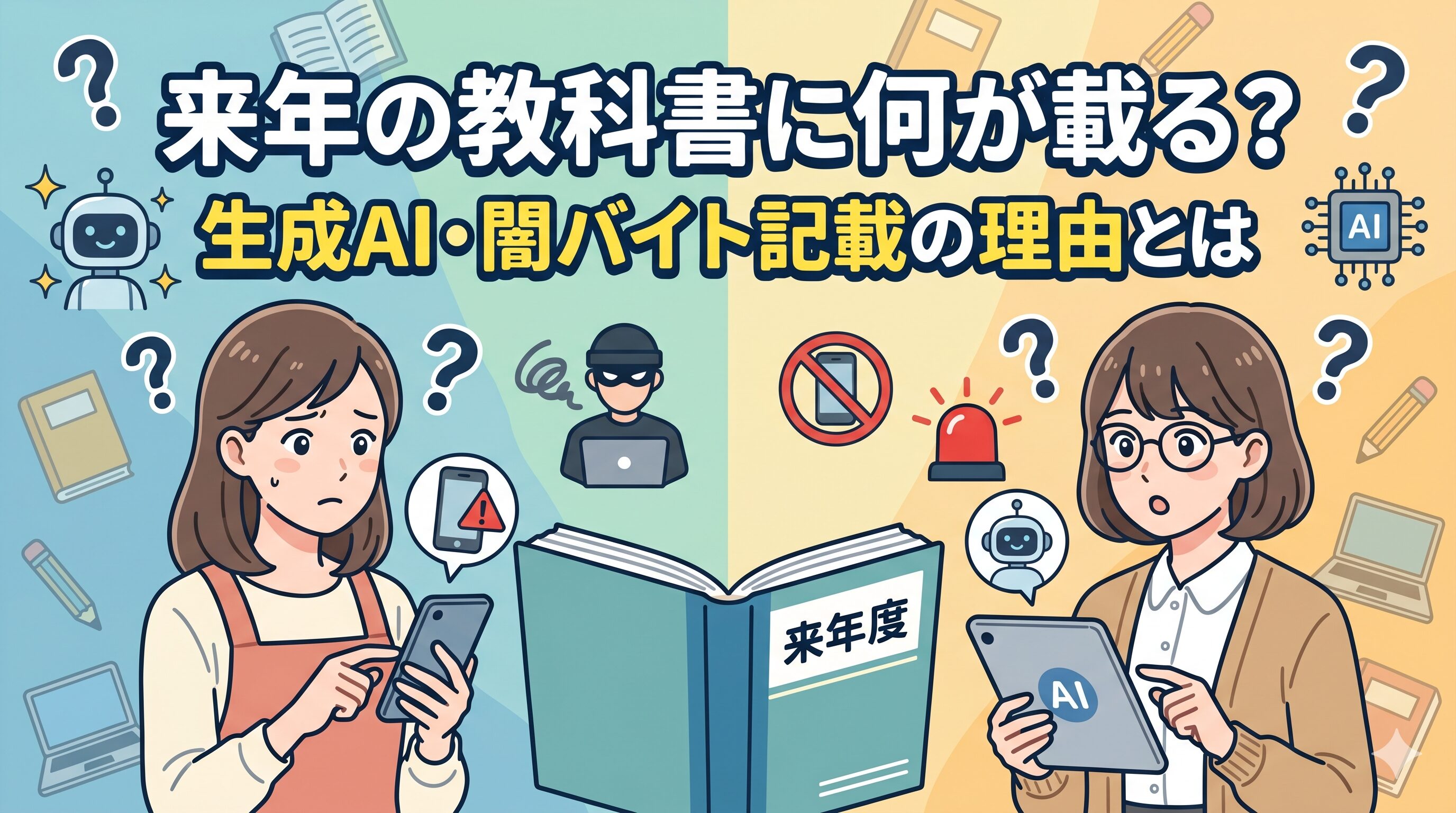 来年の教科書に何が載る？生成AI・闇バイト記載の理由とは