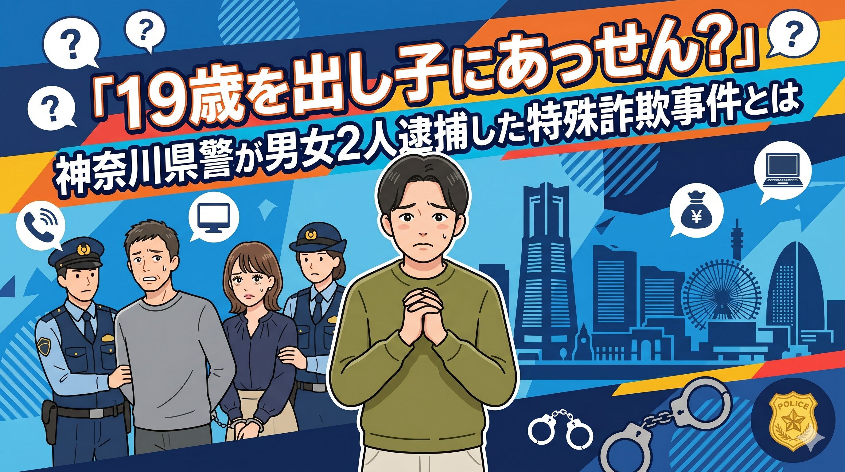 19歳を出し子にあっせん？神奈川県警が男女2人逮捕した特殊詐欺事件とは