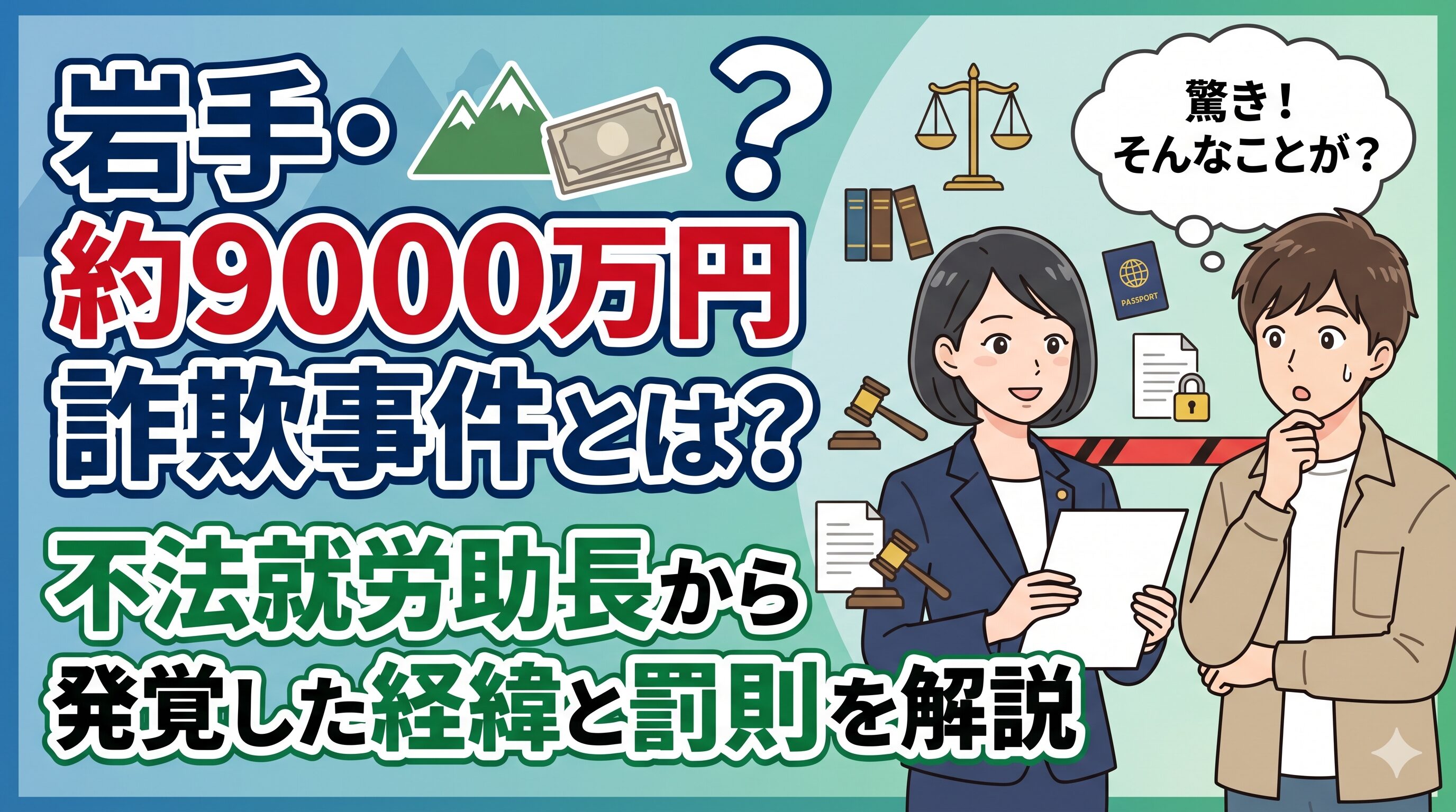 岩手・約9000万円詐欺事件とは？不法就労助長から発覚した経緯と罰則を解説