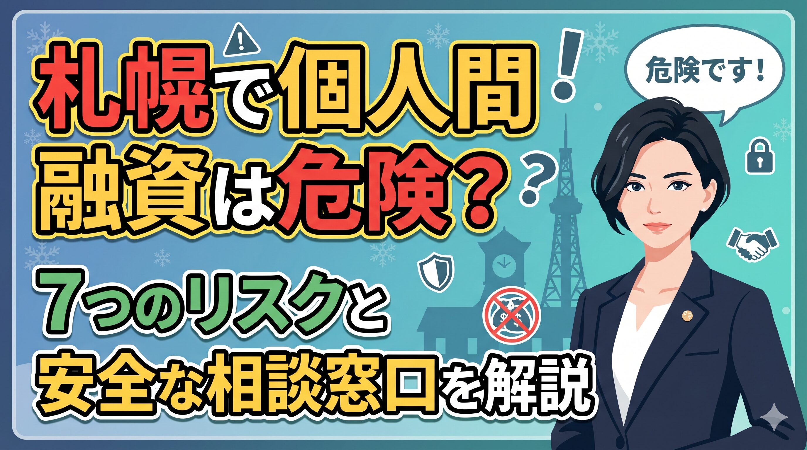 札幌で個人間融資は危険？7つのリスクと安全な相談窓口を解説