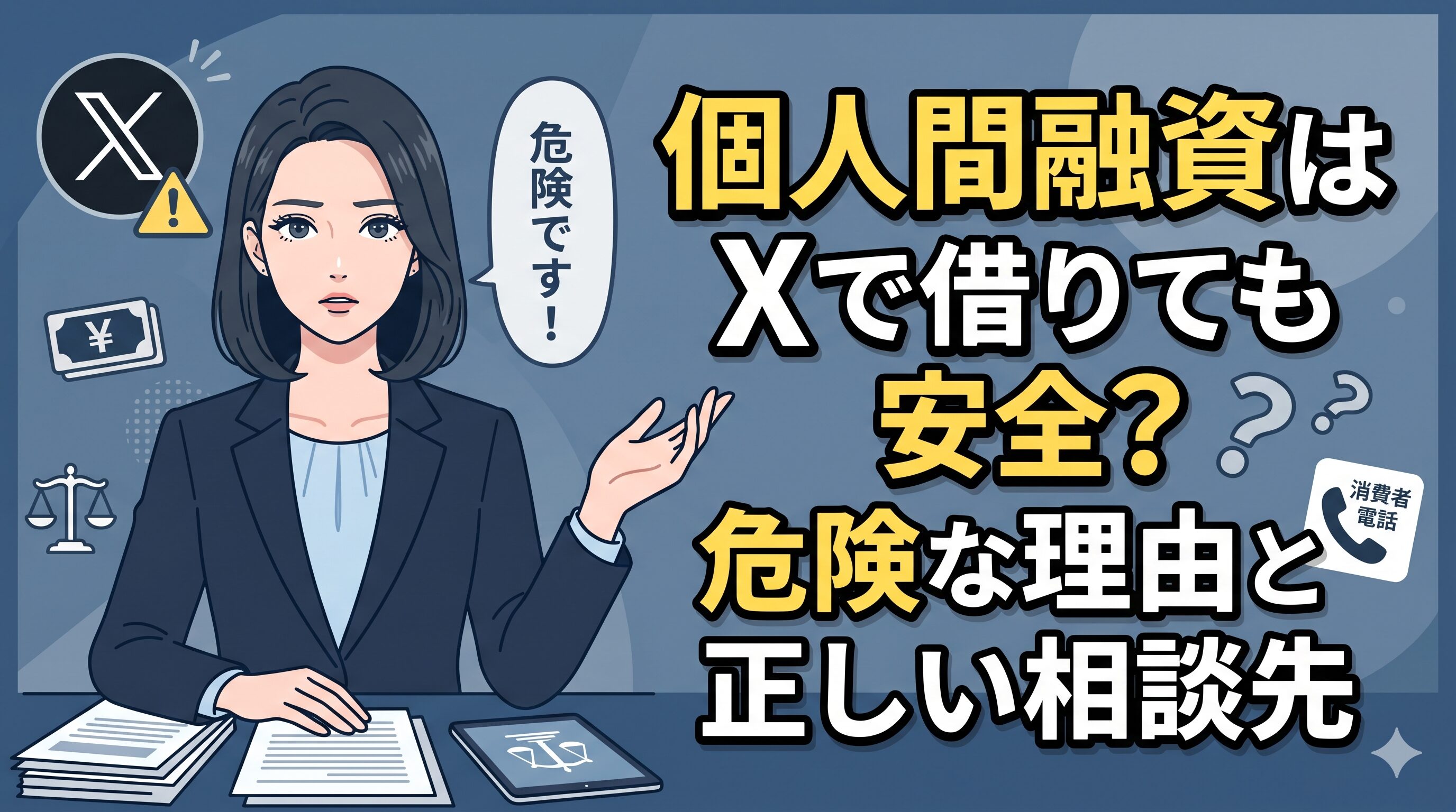 個人間融資はXで借りても安全？危険な理由と正しい相談先