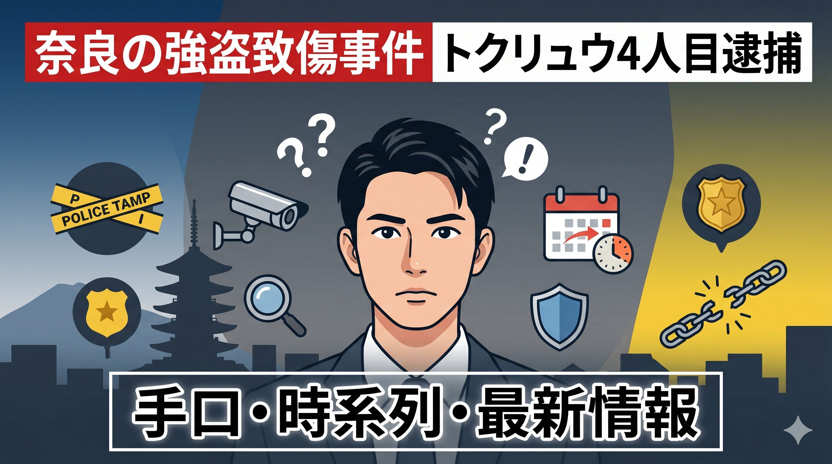 奈良の強盗致傷事件 トクリュウ4人目逮捕｜手口・時系列・最新情報