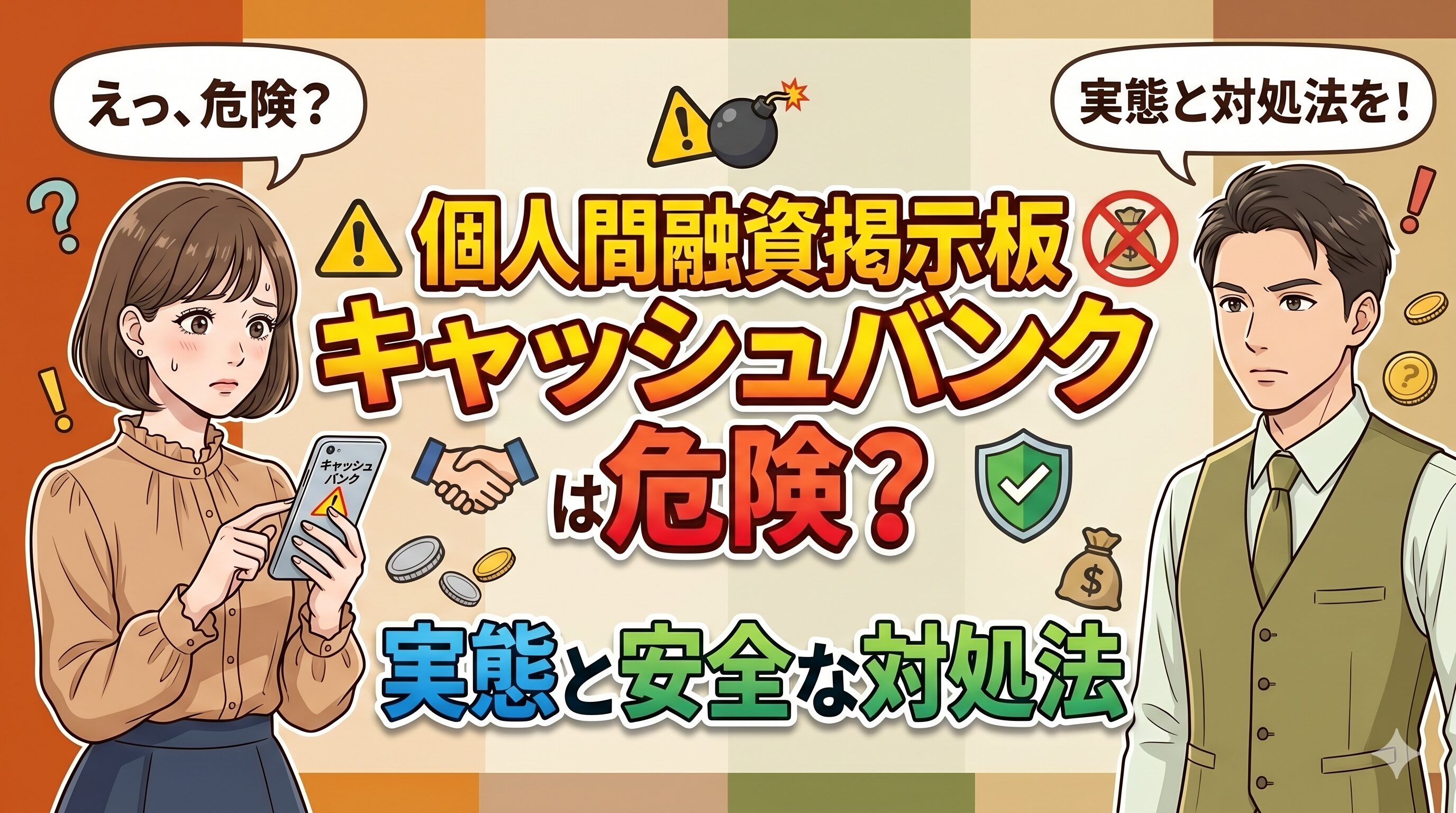 個人間融資掲示板キャッシュバンクは危険？実態と安全な対処法
